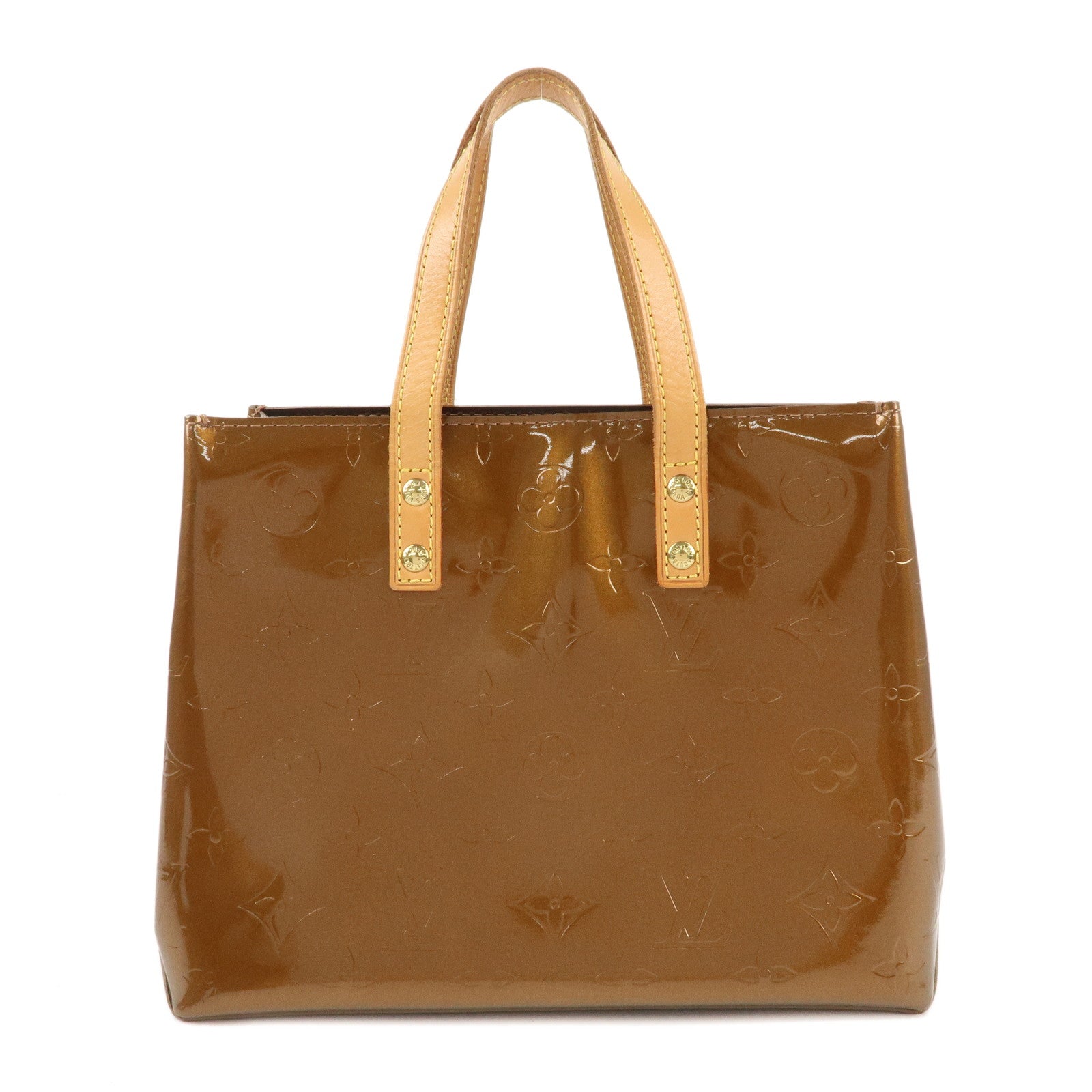 Louis-Vuitton-Monogram-Vernis-Lead-PM-Hand-Bag-Bronze-M91146