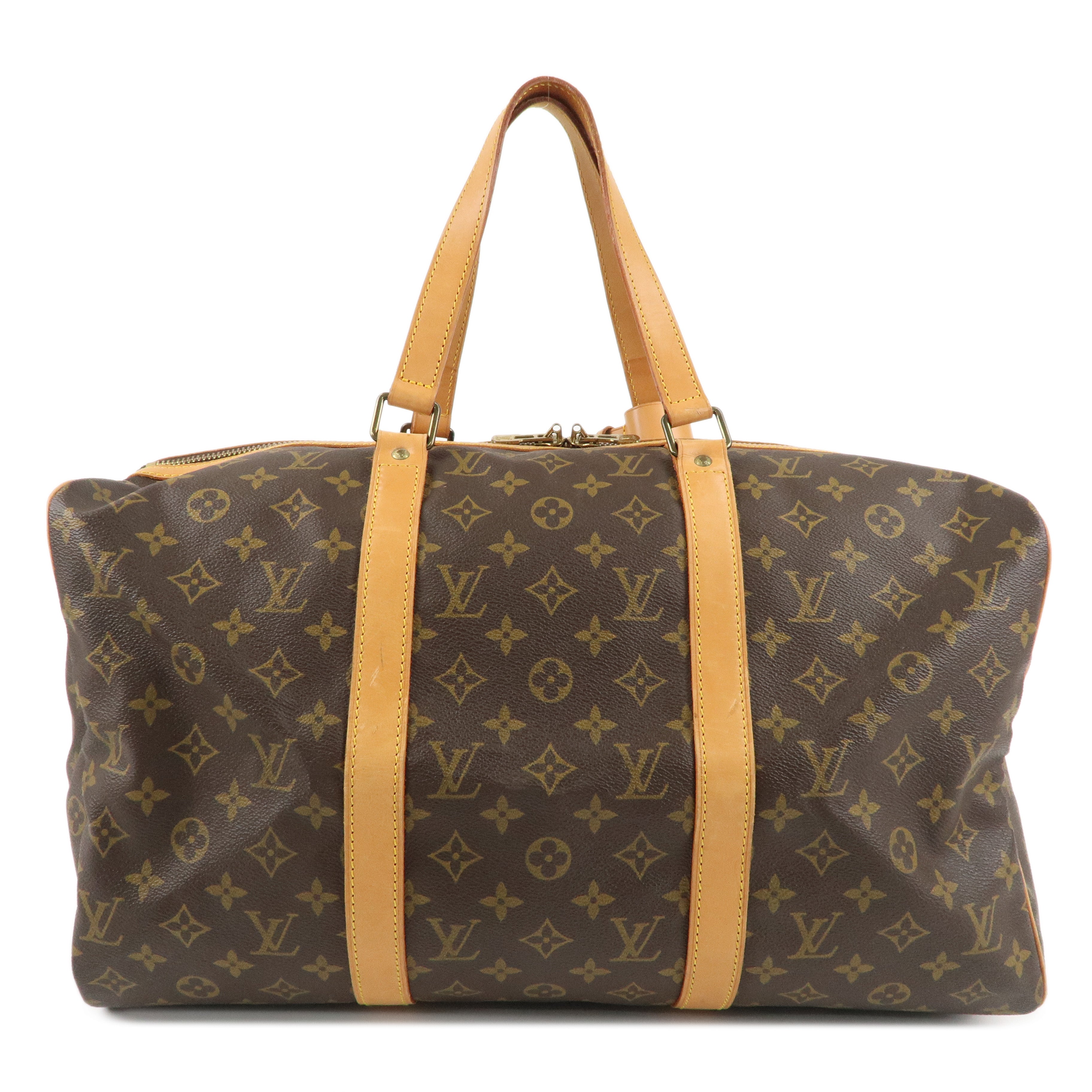 Louis Vuitton Monogram Sac Souple 45 Boston Bag Brown M41624