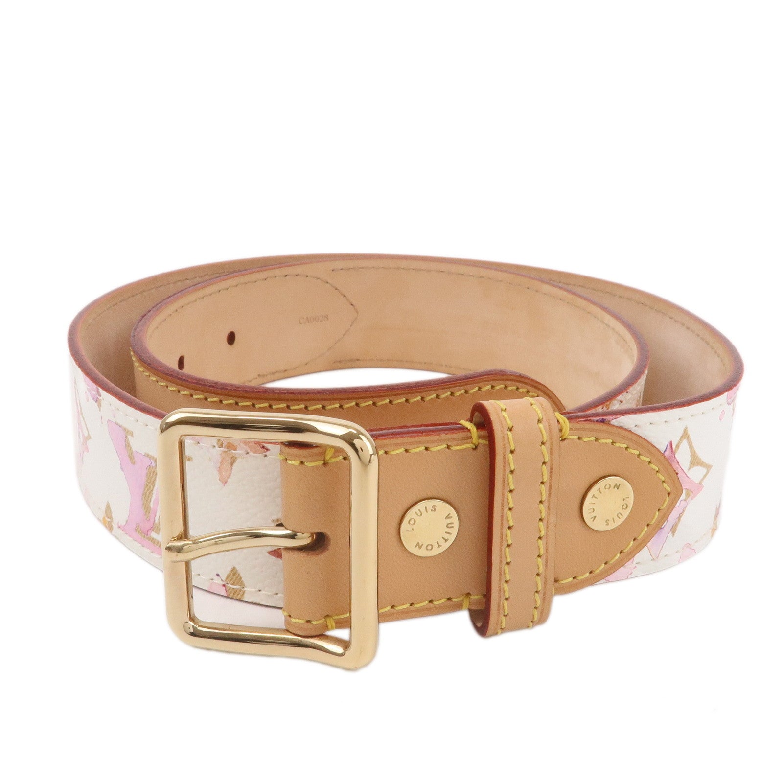 Louis Vuitton Monogram Watercolor Saint Tulle Belt 80/32 M9623U