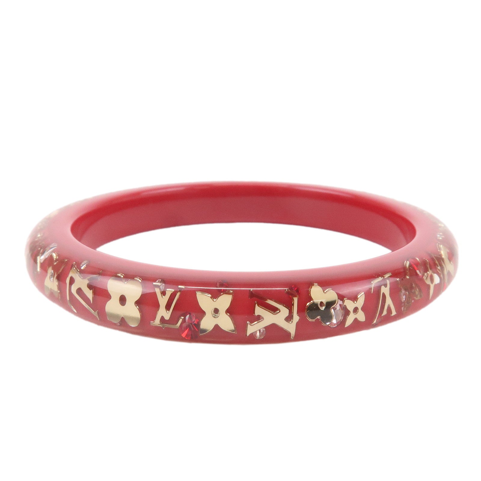 Louis Vuitton Bracelet Inclusion Bangle Red Gold M65017