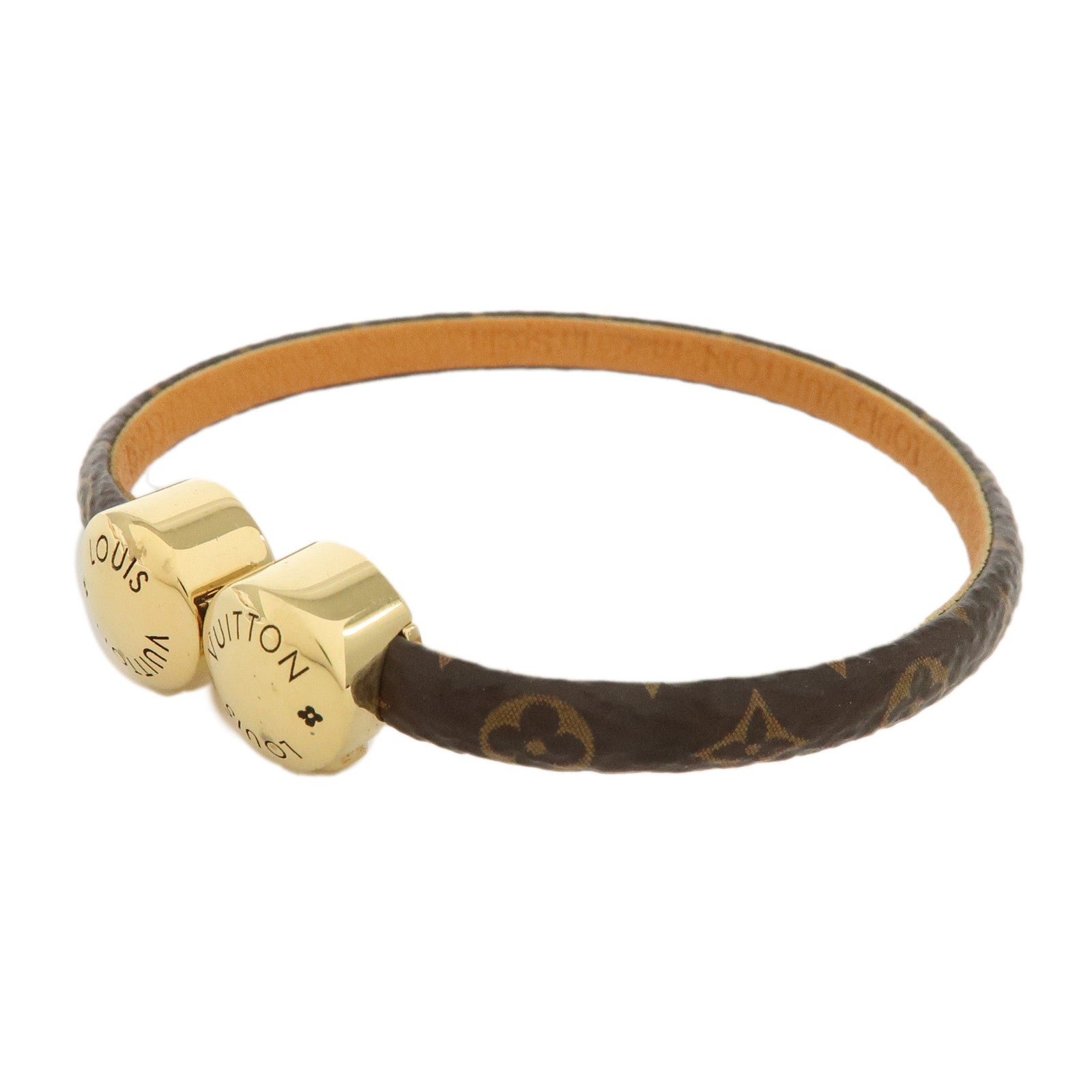 Louis-Vuitton-Monogram-Bracelet-Historic-Mini-17-Brown-M6407