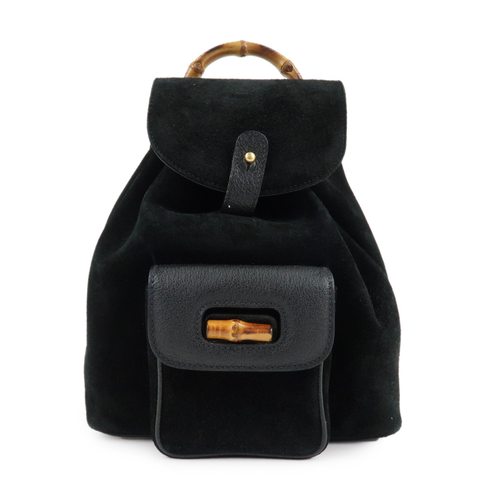 GUCCI-Bamboo-Leather-Suede-Mini-Back-Pack-Black-003.1705.0030