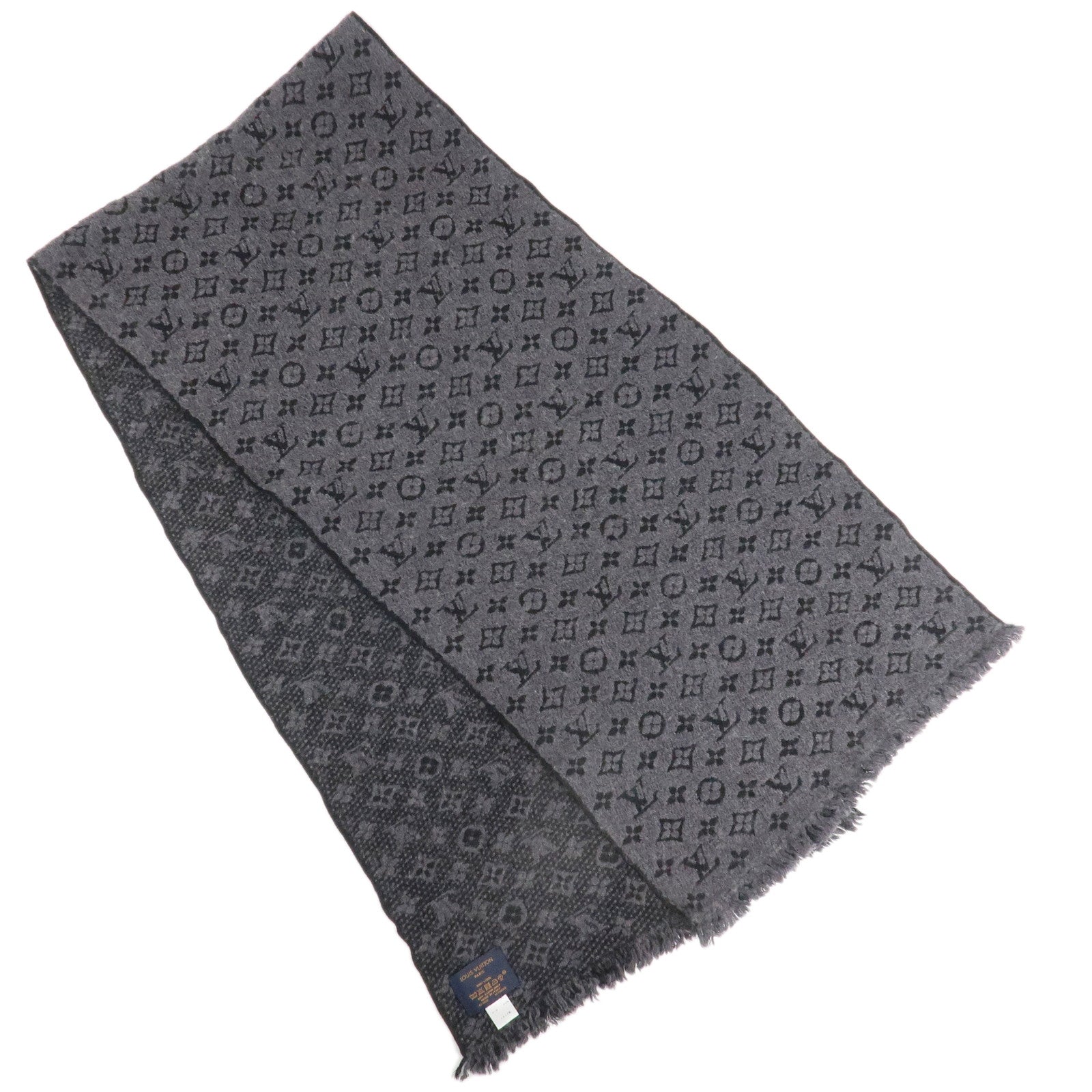 Louis-Vuitton-Monogram-Echarpe-Classic-100%-Wool-Knit-Scarf-M78526