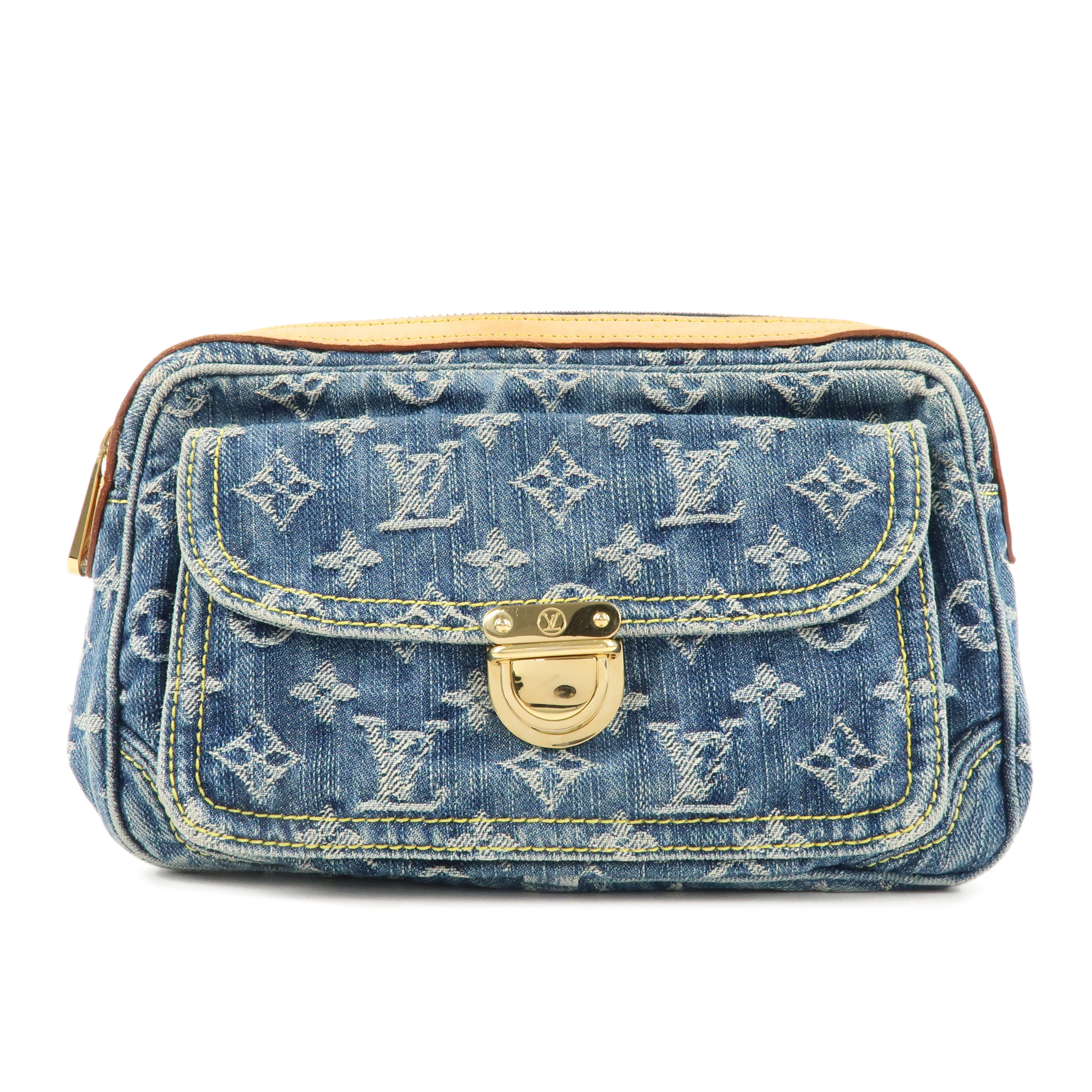 Louis Vuitton Monogram Denim Bum Bag Waist Bag Blue M95347