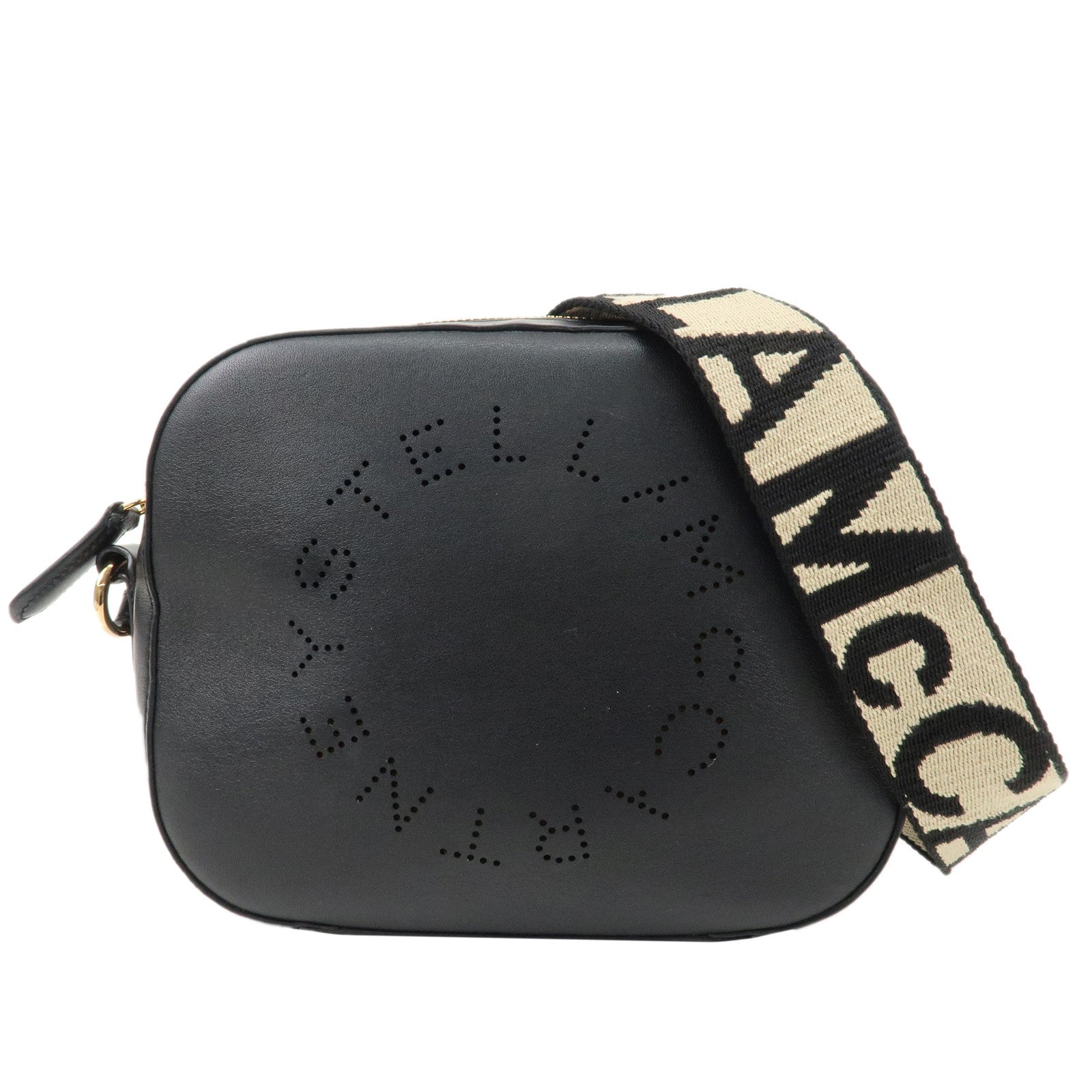 STELLA-McCARTNEY-Leather-Shoulder-Bag-Black