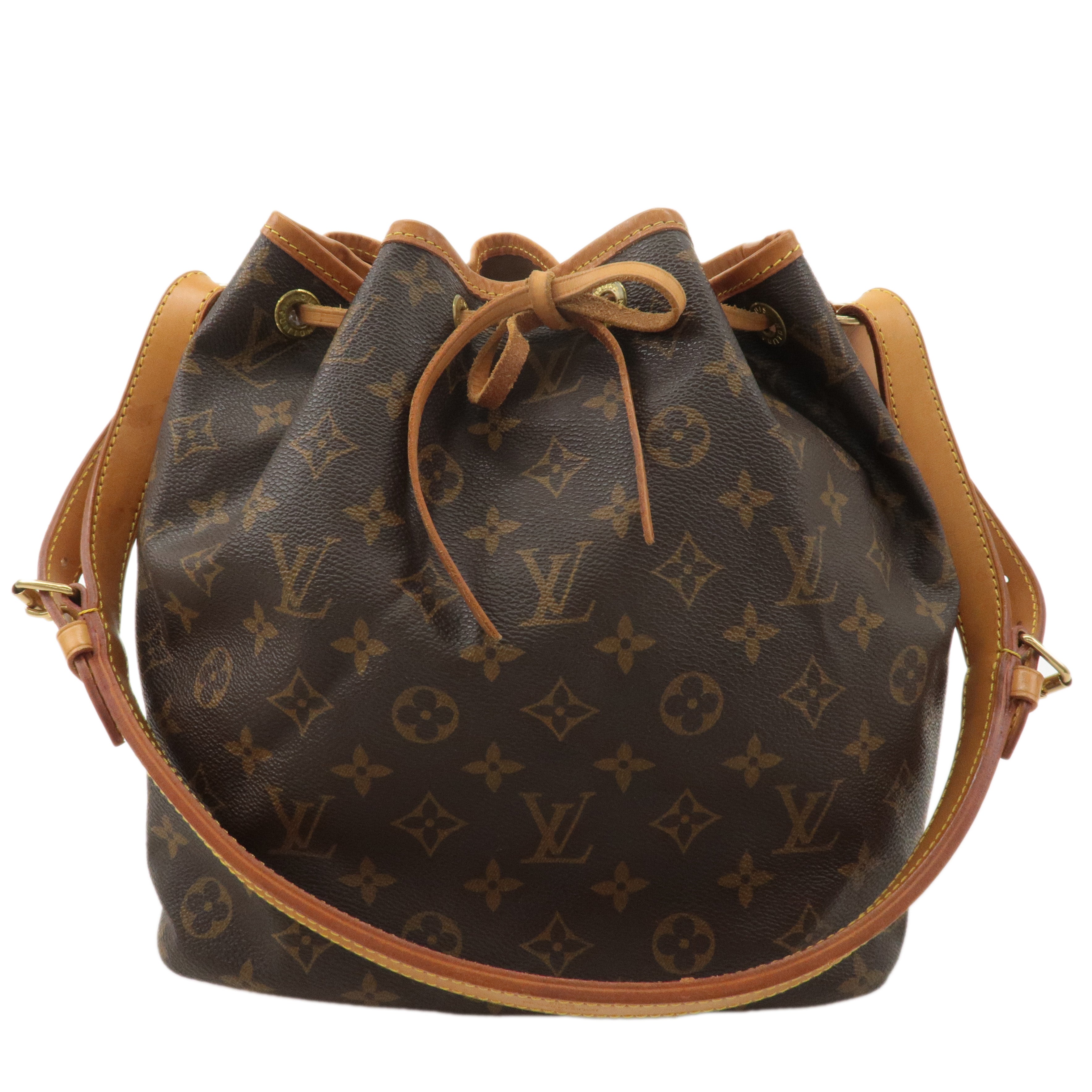 Louis Vuitton Monogram Petit Noe Shoulder Bag Brown M42226