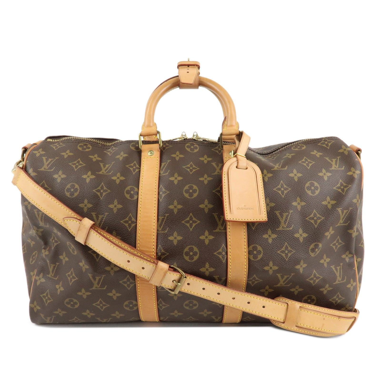 Louis-Vuitton-Monogram-Keep-All-Bandouliere-45-Boston-Bag-M41418