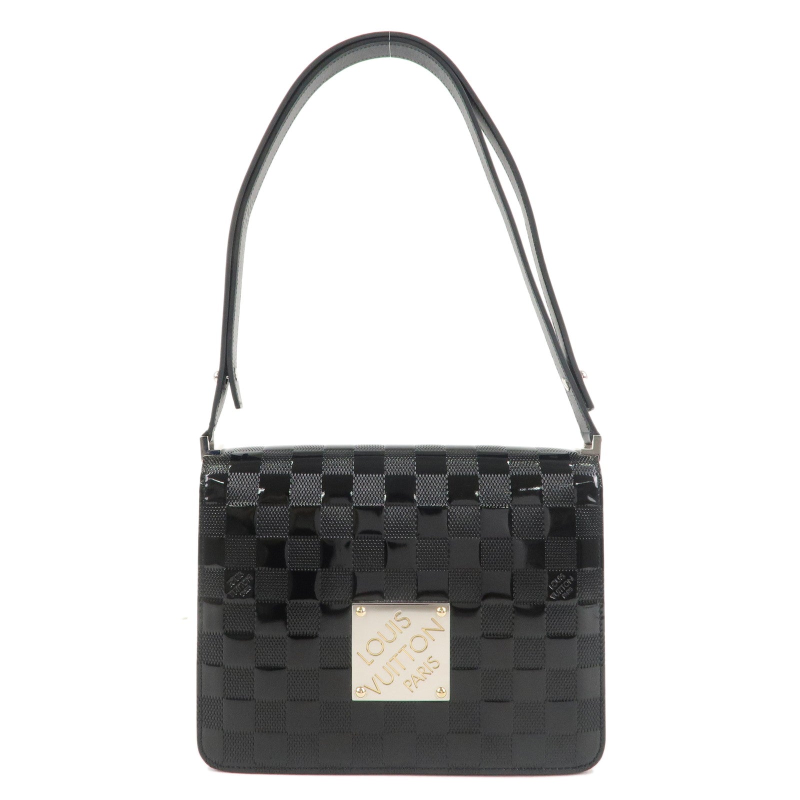 Louis-Vuitton-Damier-Vernis-Cabaret-Shoulder-Bag-Noir-M92124