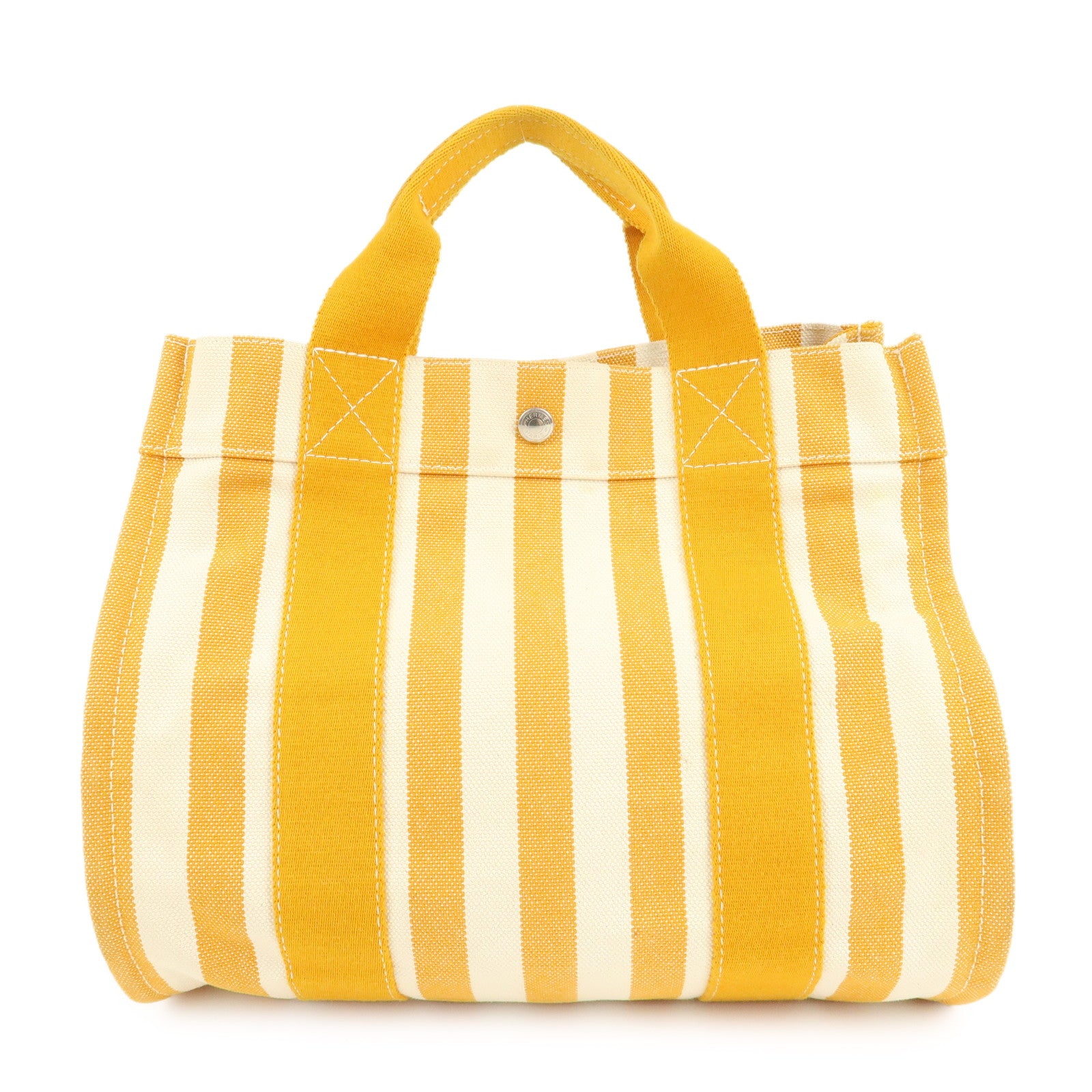 HERMES-Canvas-Cannes-PM-Tote-Hand-Bag-Tote-Bag-Ivory-Yellow