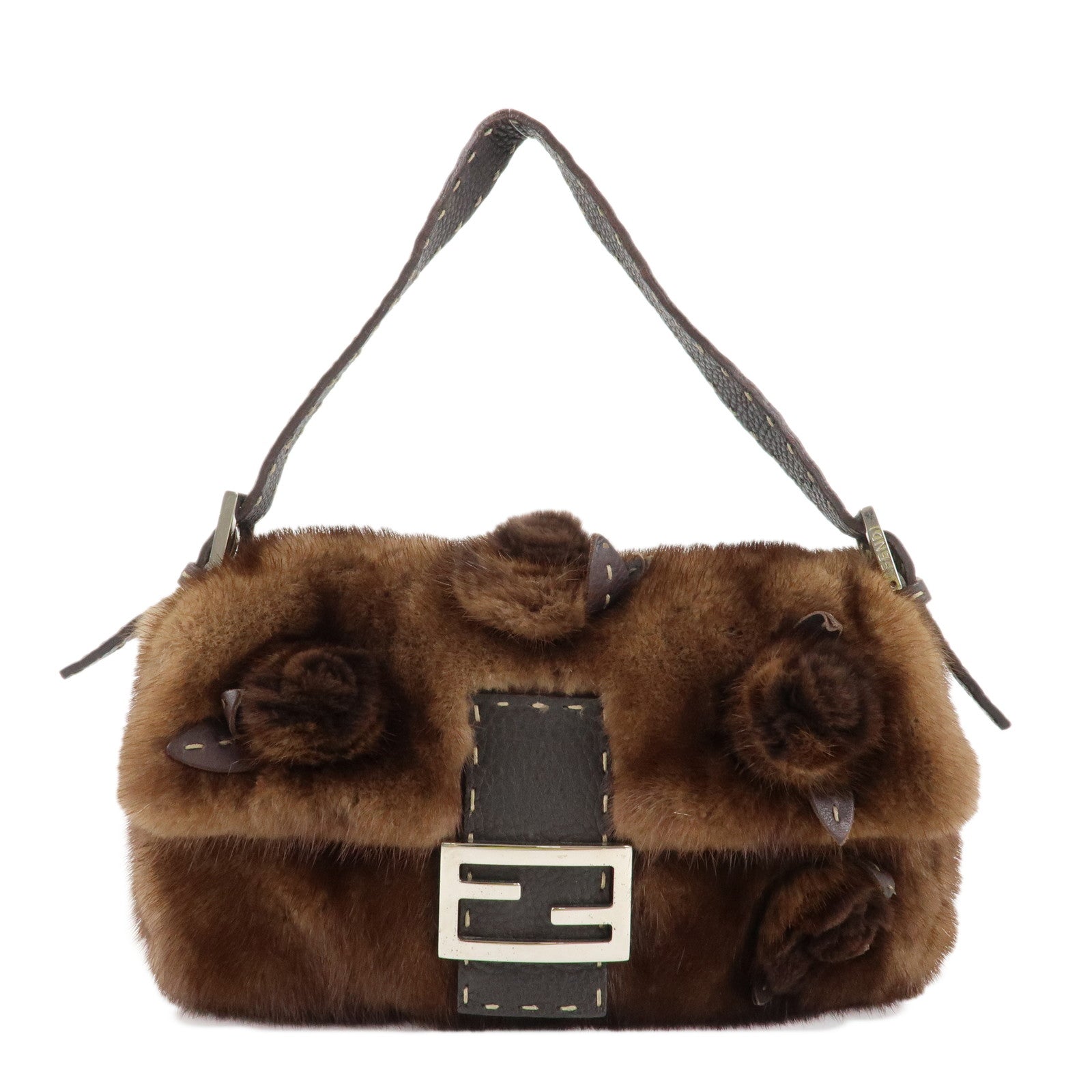 FENDI-Mamma-Baguette-Selleria-Mink-Leather-Shoulder-Bag-8BR101