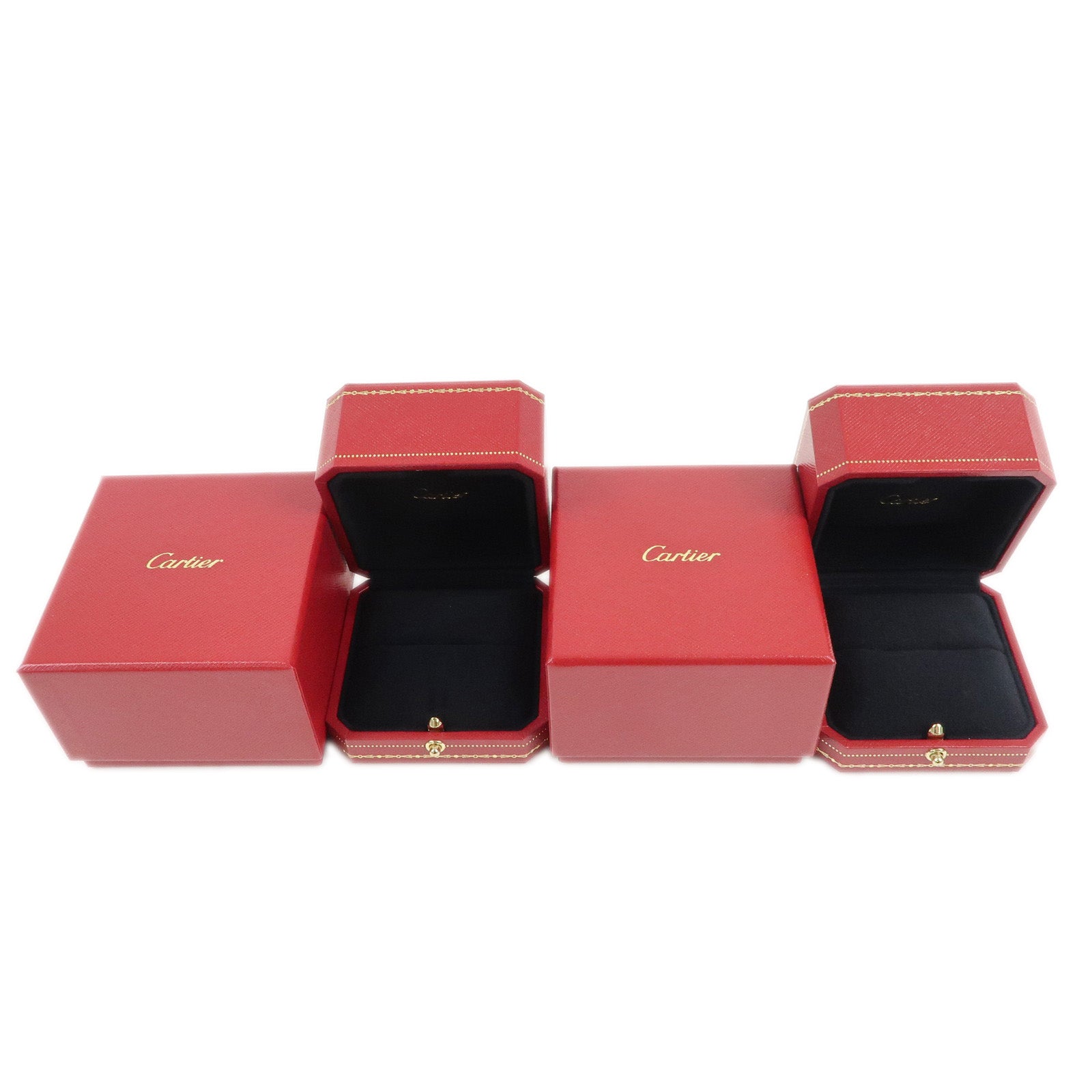 Cartier-Set-of-2-Ring-Box-Display-Box-Jewelry-Box-For-Ring-Red