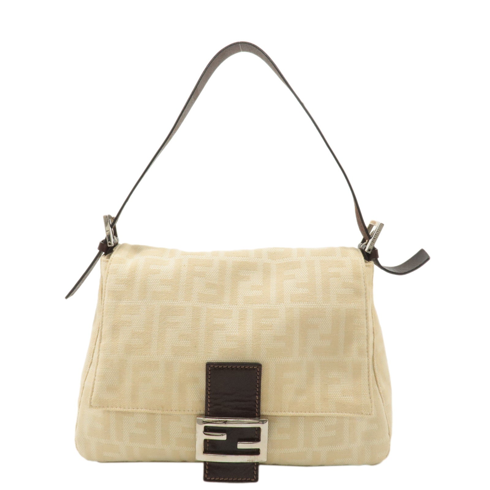 FENDI-Zucca-Mamma-Baguette-Canvas-Leather-Bag-Beige-26325