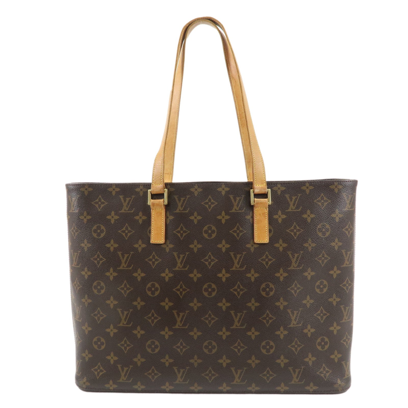 Louis-Vuitton-Monogram-Luco-Tote-Bag-Hand-Bag-Brown-M51155