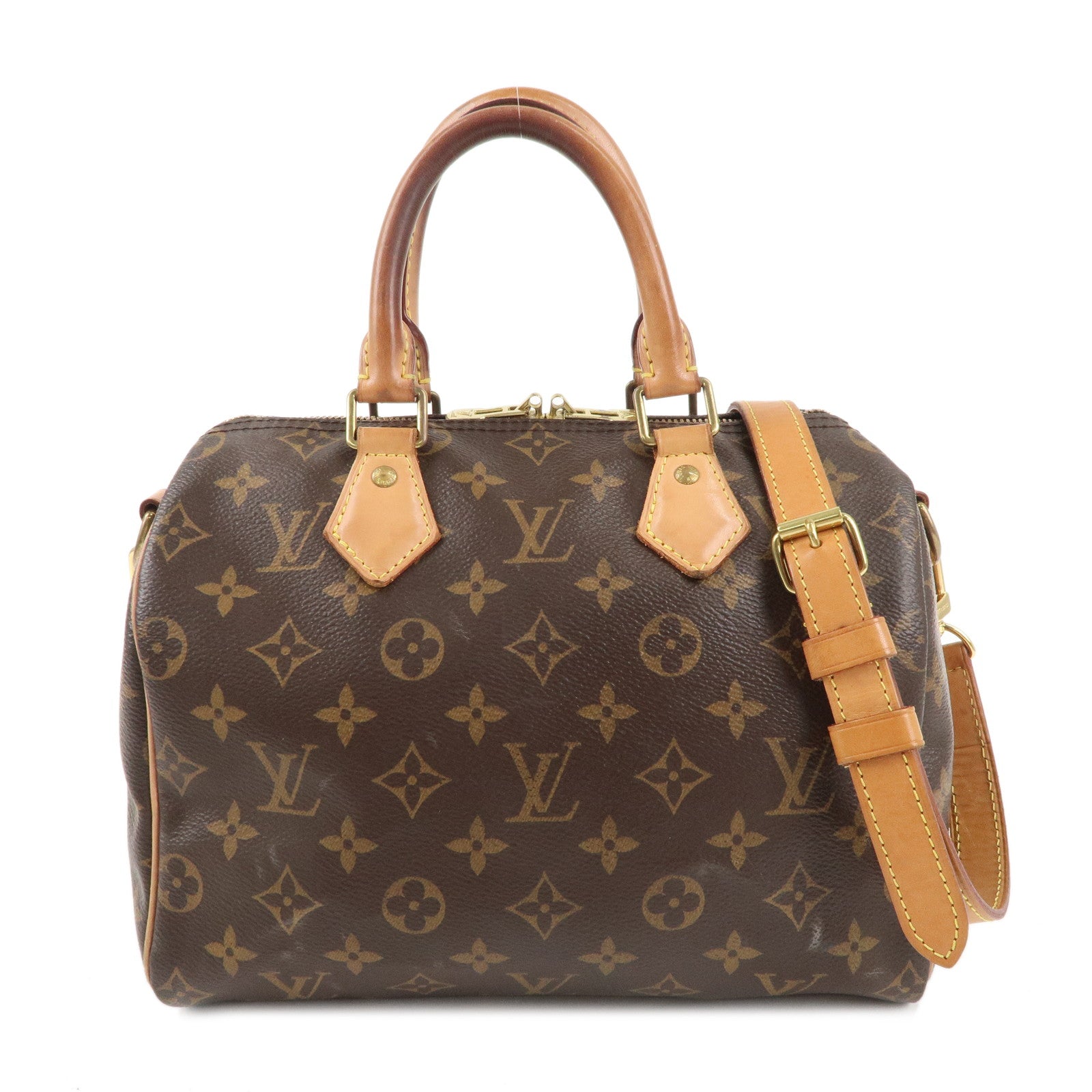 Louis-Vuitton-Monogram-Speedy-Bandouliere-25-Brown-M41113