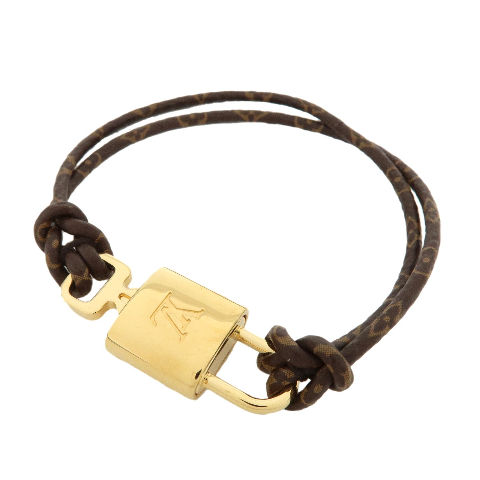 Louis-Vuitton-Monogram-Bracelet-Lock-It-Again-Gold-HDW-M8015