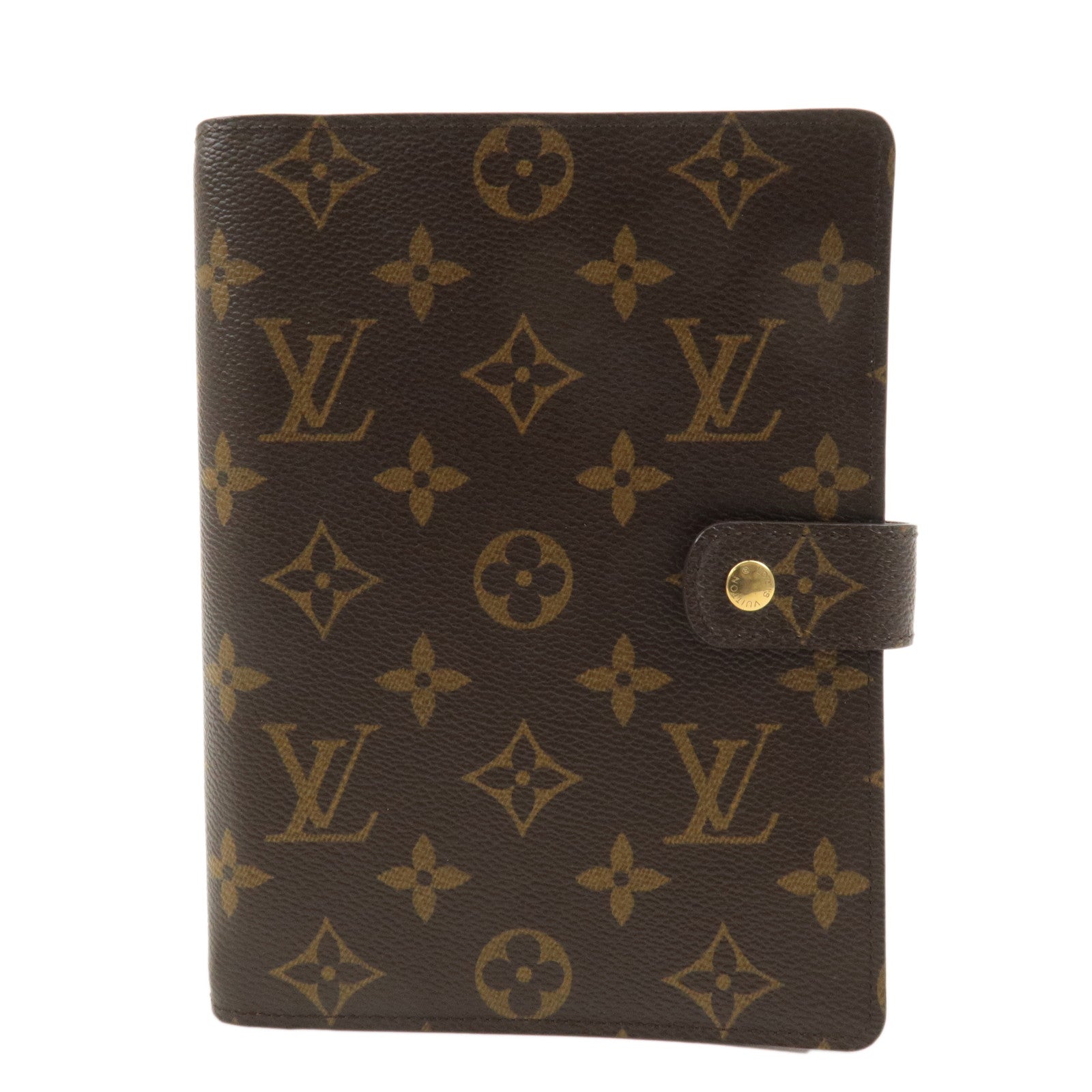 Louis Vuitton Monogram Agenda MM Planner Cover Brown R20105