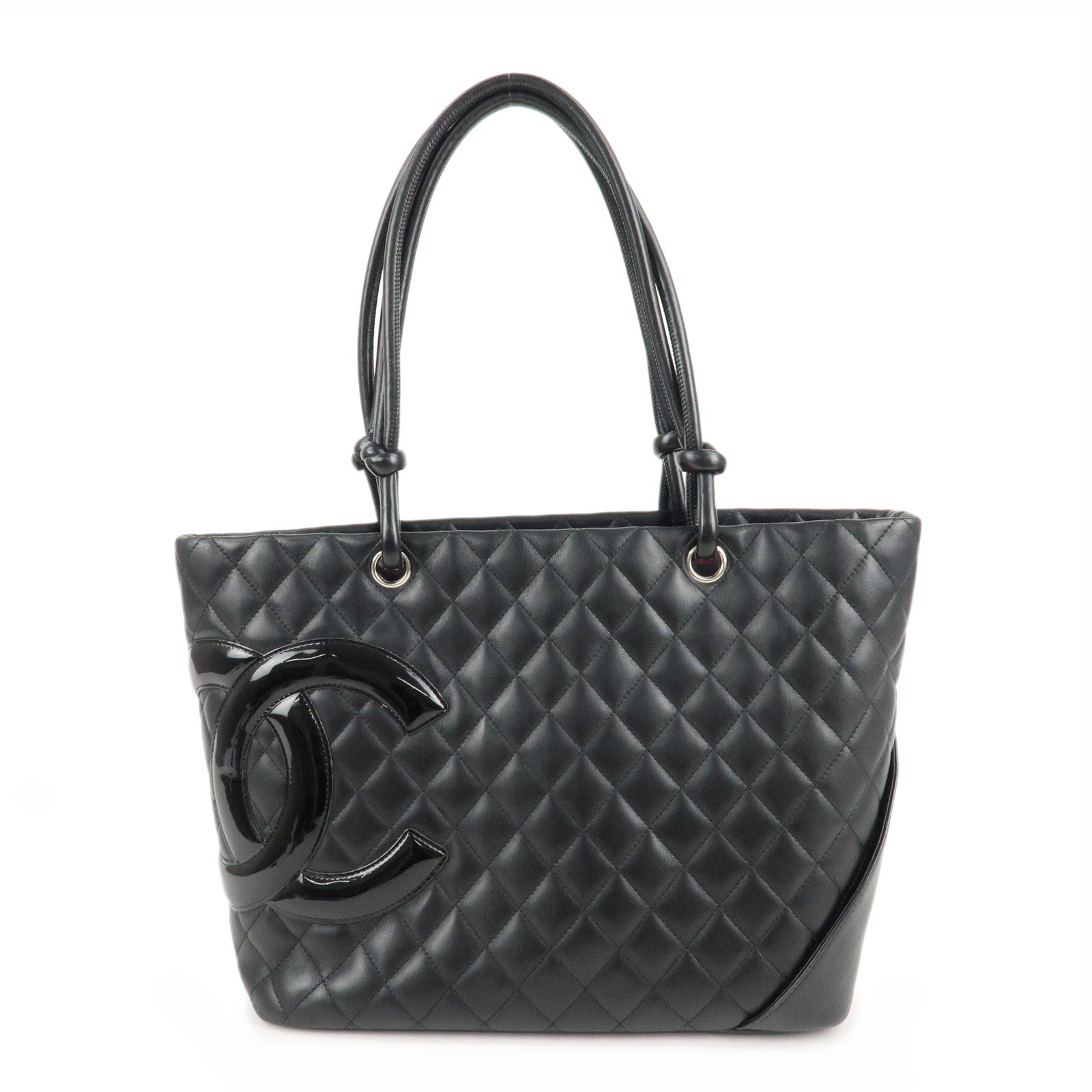 CHANEL-Cambon-Line-Lamb-Skin-COCO-Mark-Large-Tote-Bag-A25169