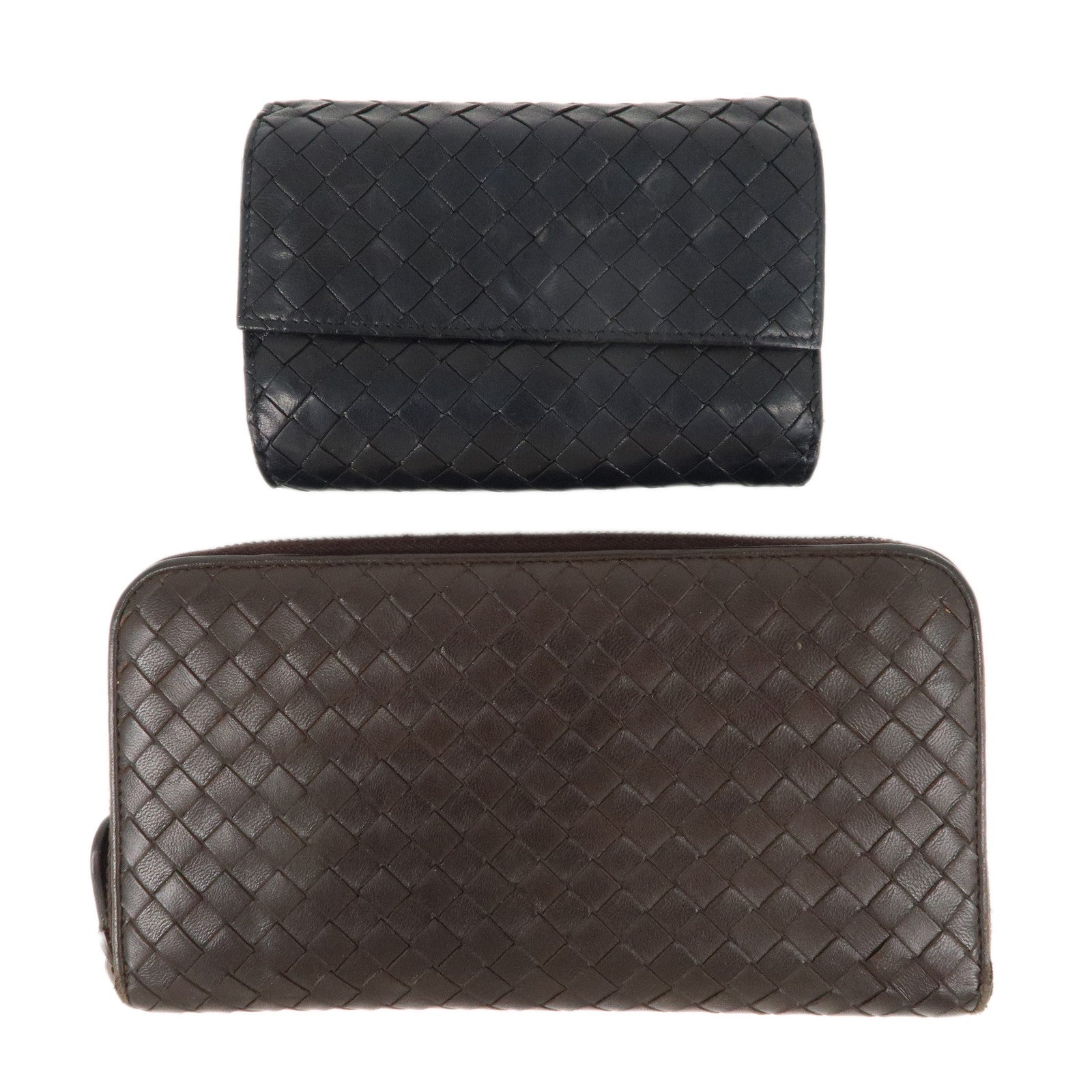 BOTTEGA VENETA Set of 2 Intrecciato Leather Wallet 113997