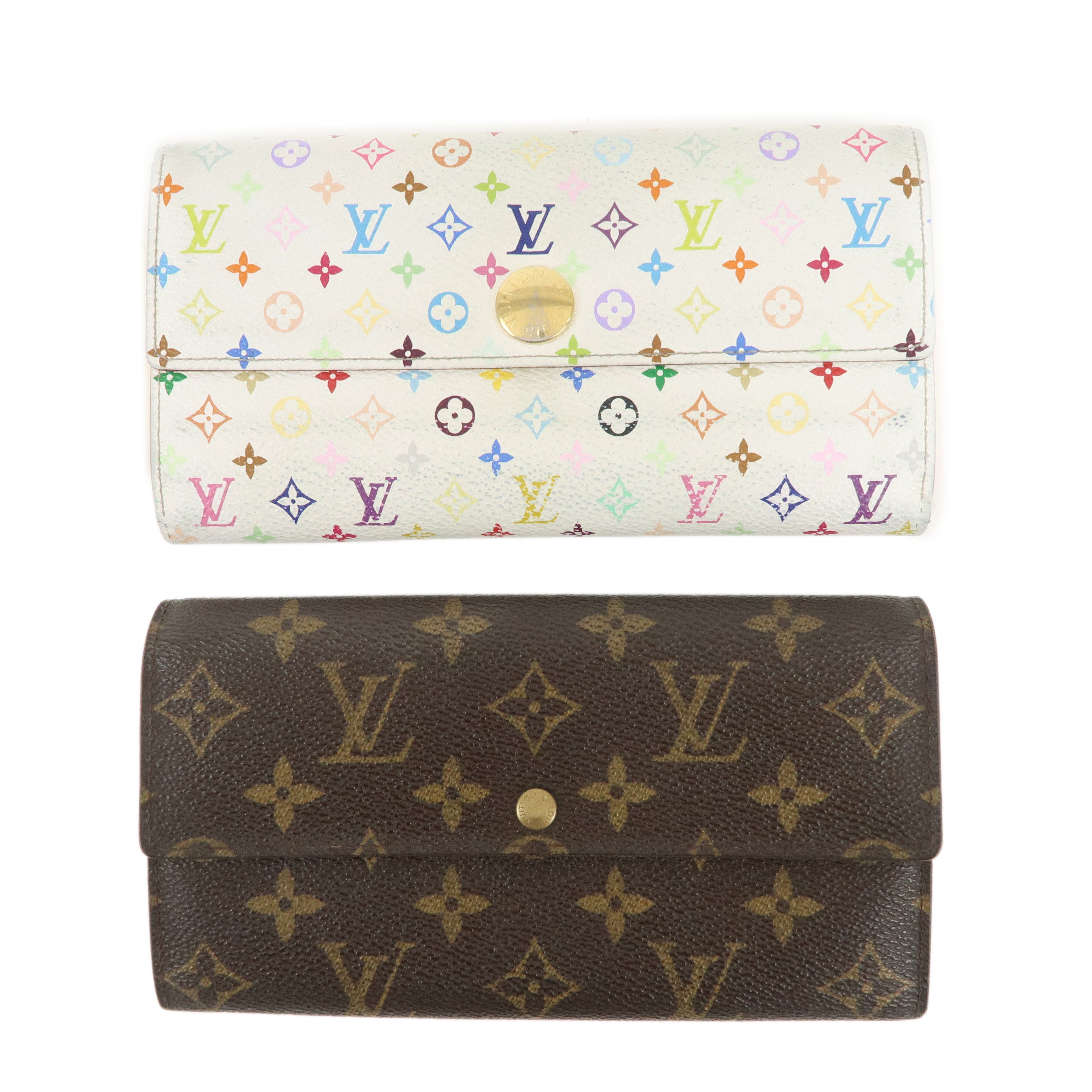 Louis-Vuitton-Monogram-Multi-Color-Set-of-2-Long-Wallet-M61725