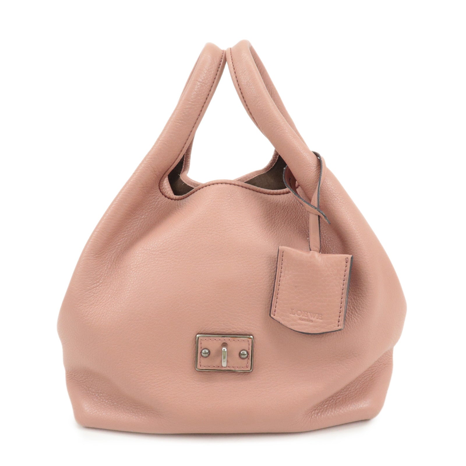 LOEWE-Leather-Karie-PM-Hand-Bag-Pink-10903