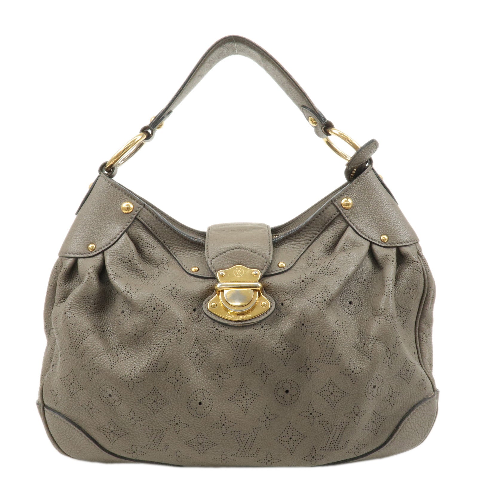 Louis Vuitton Monogram Mahina Solar PM Hand Bag Taupe M93124