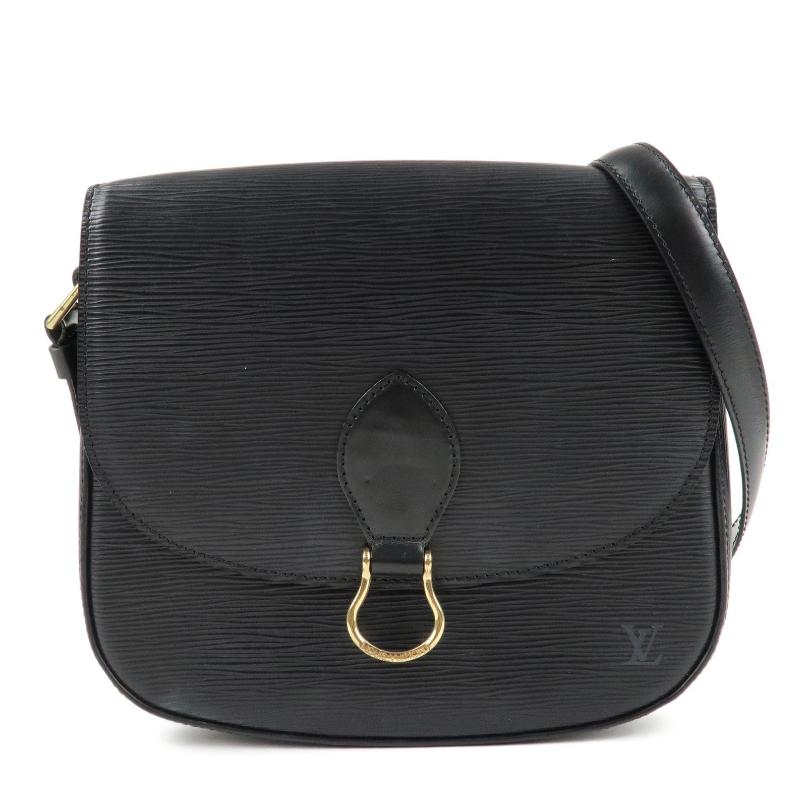 Louis-Vuitton-Epi-Saint-Cloud-Shoulder-Bag-Black-Noir-M52192