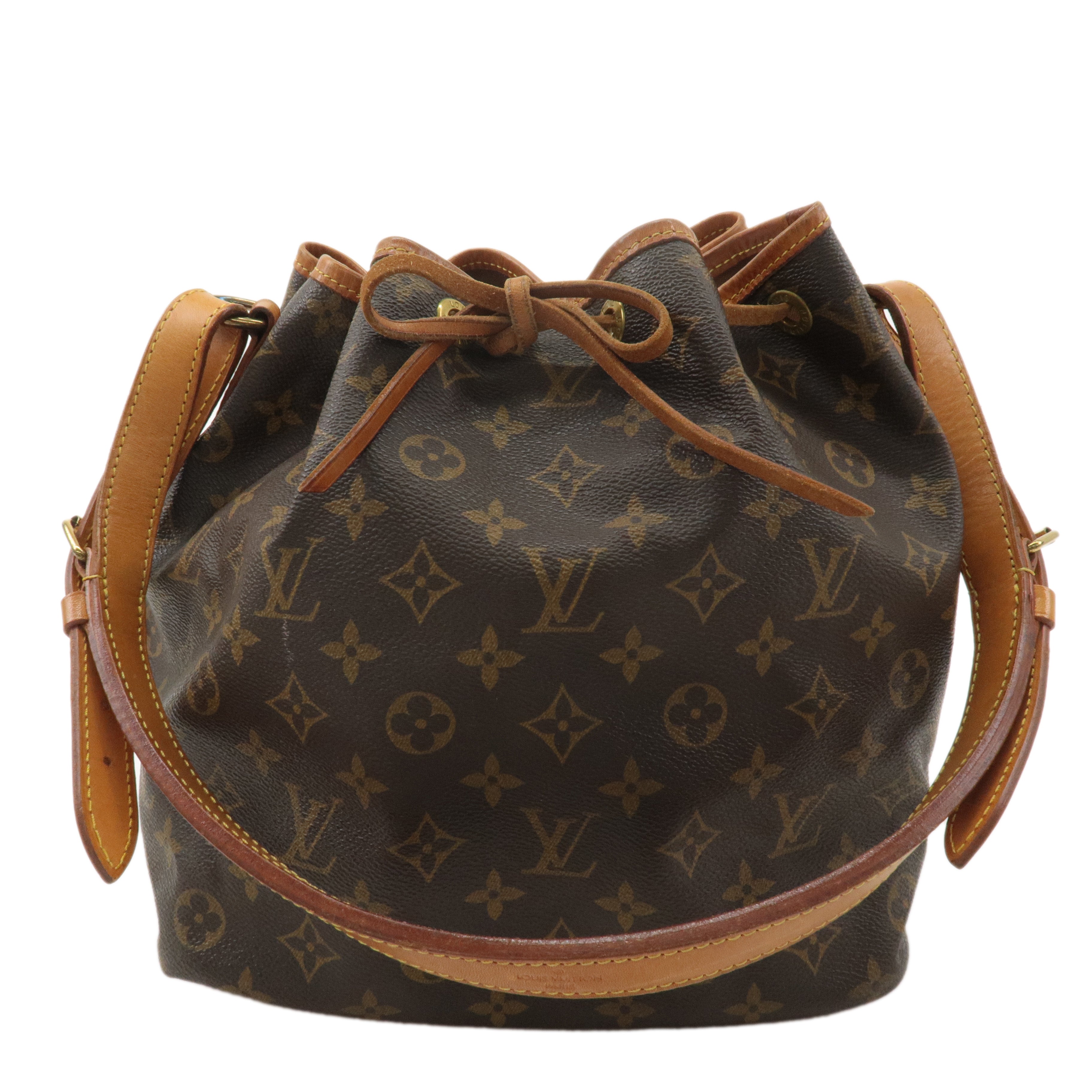 Louis Vuitton Monogram Petit Noe Shoulder Bag Brown M42226