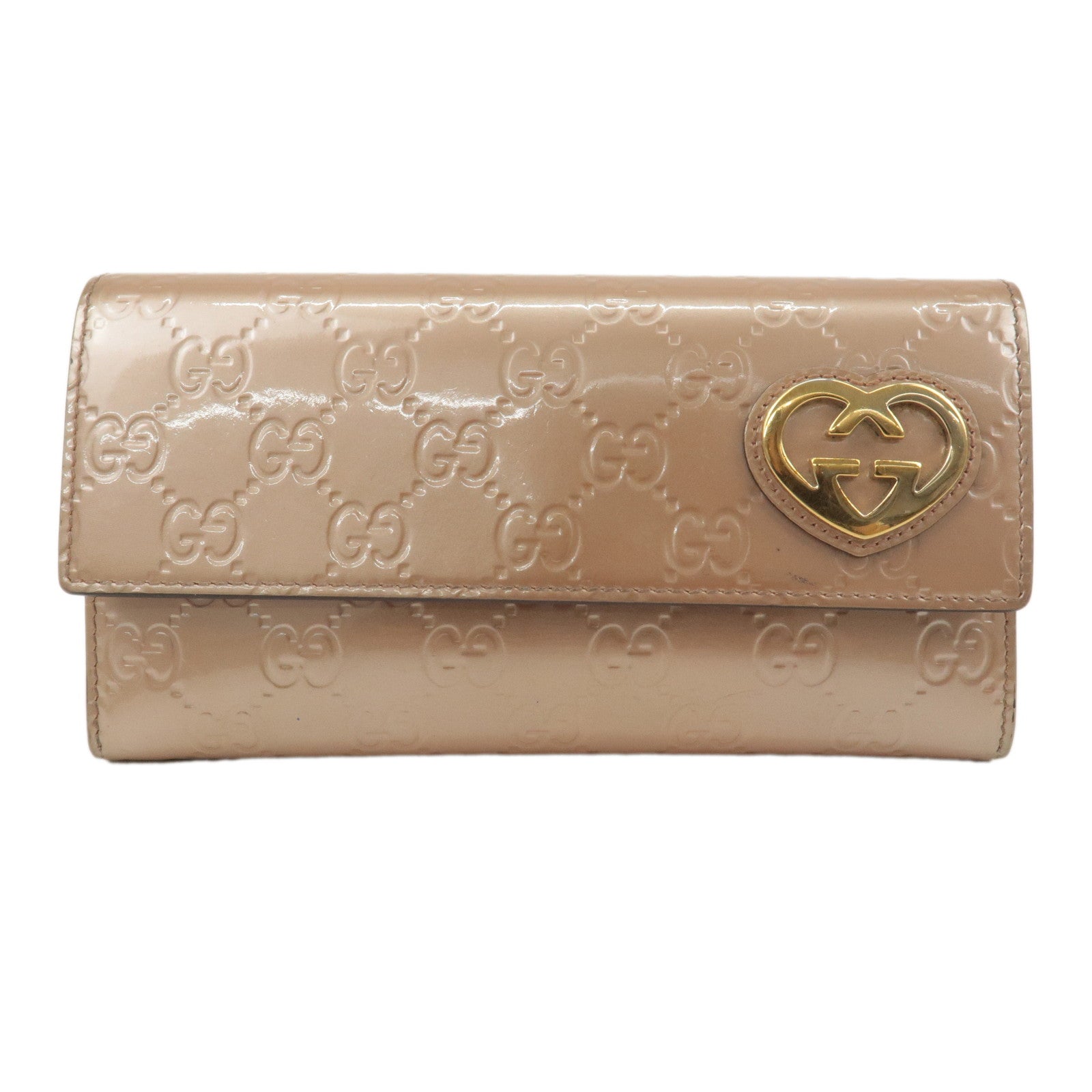 GUCCI Lovely Heart Guccissima Enamel Leather Wallet 251861.534563