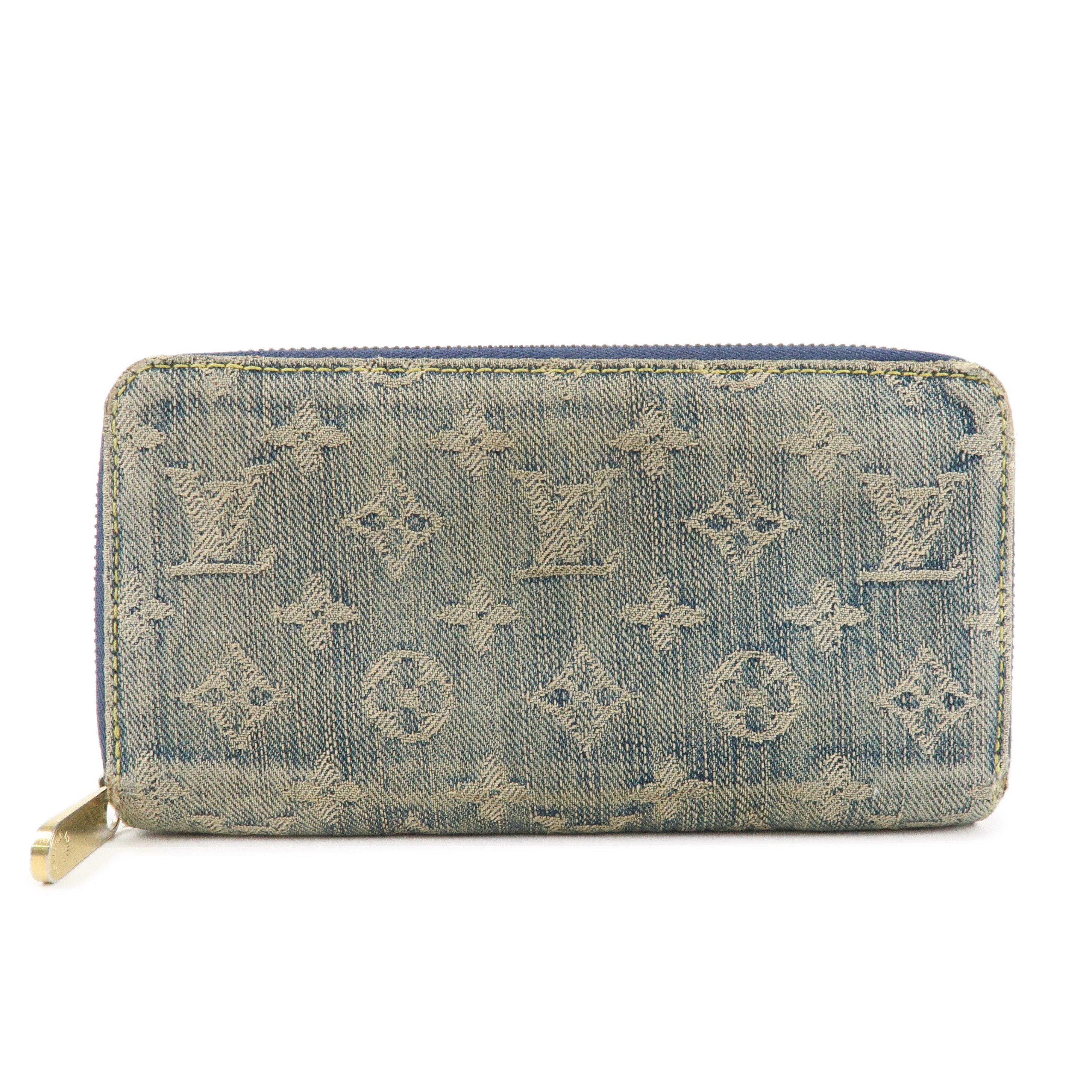 Louis Vuitton Monogram Denim Zippy Wallet M95341 Blue