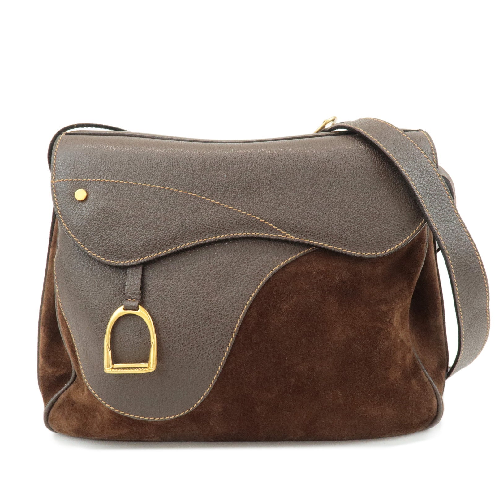 GUCCI-Leather-Suede-Shoulder-Bag-Brown-001.58.1563