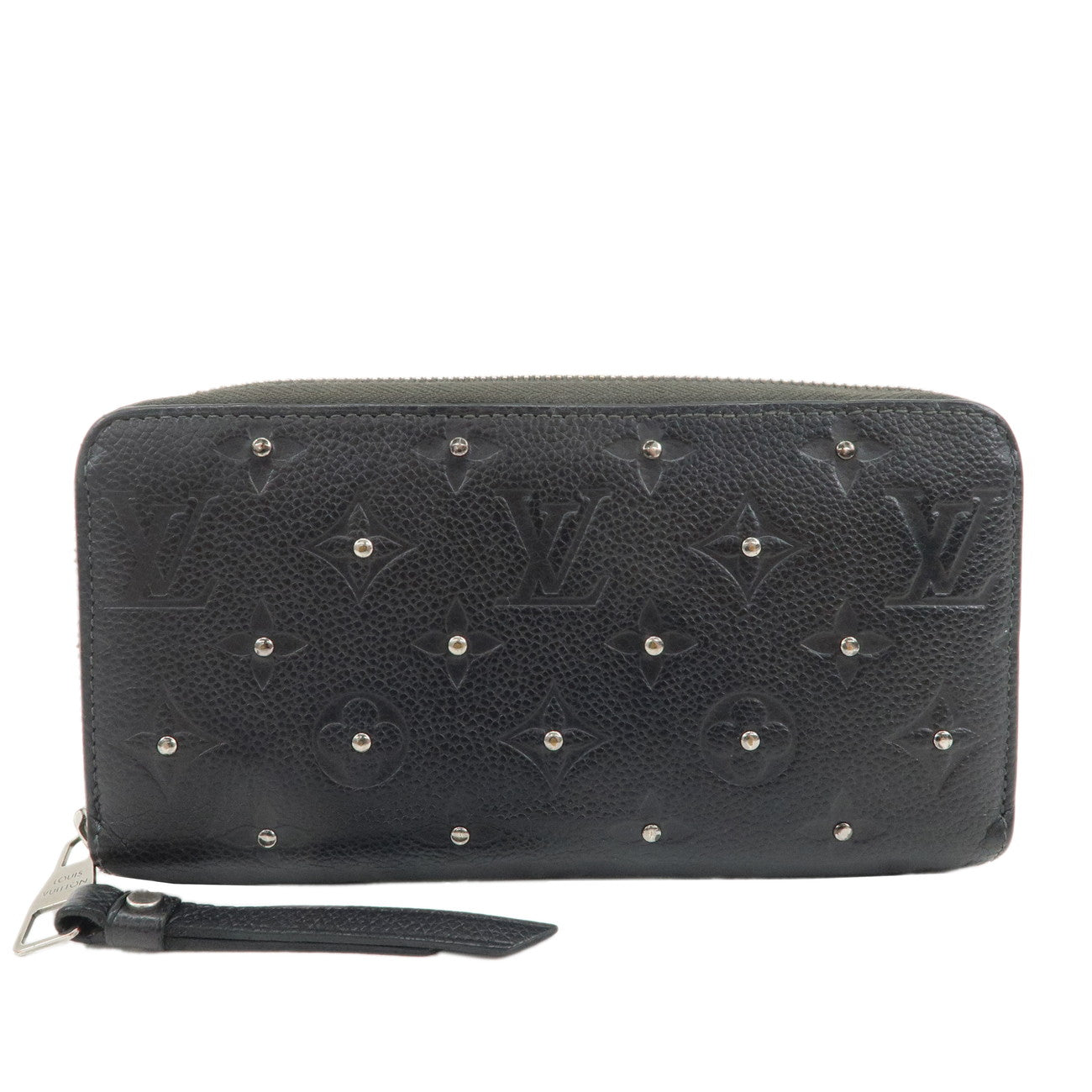 Louis-Vuitton-Monogram-Empreinte-Zippy-Wallet-Studs-Noir