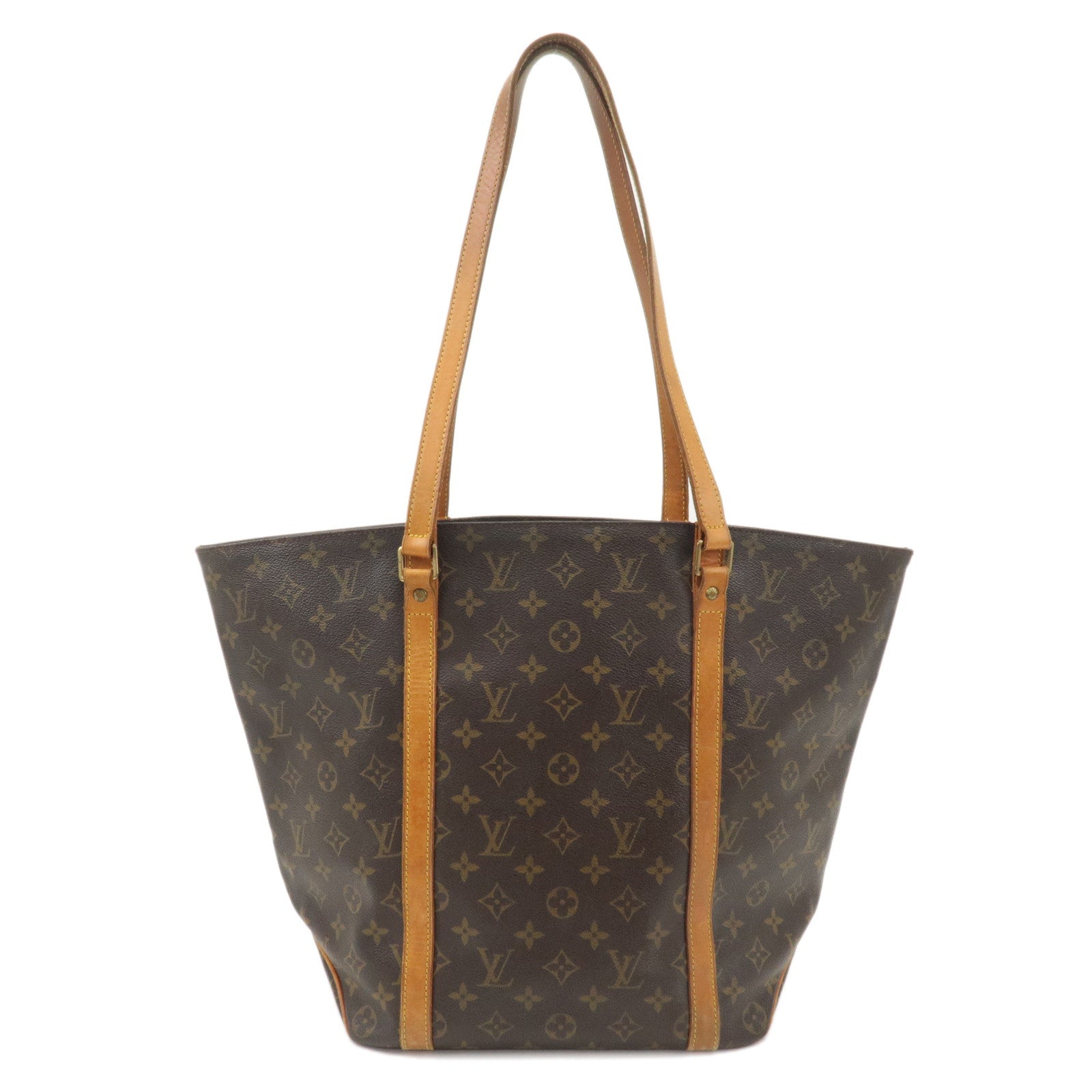 Louis Vuitton Monogram Sac Shopping Shoulder Bag Brown M51108