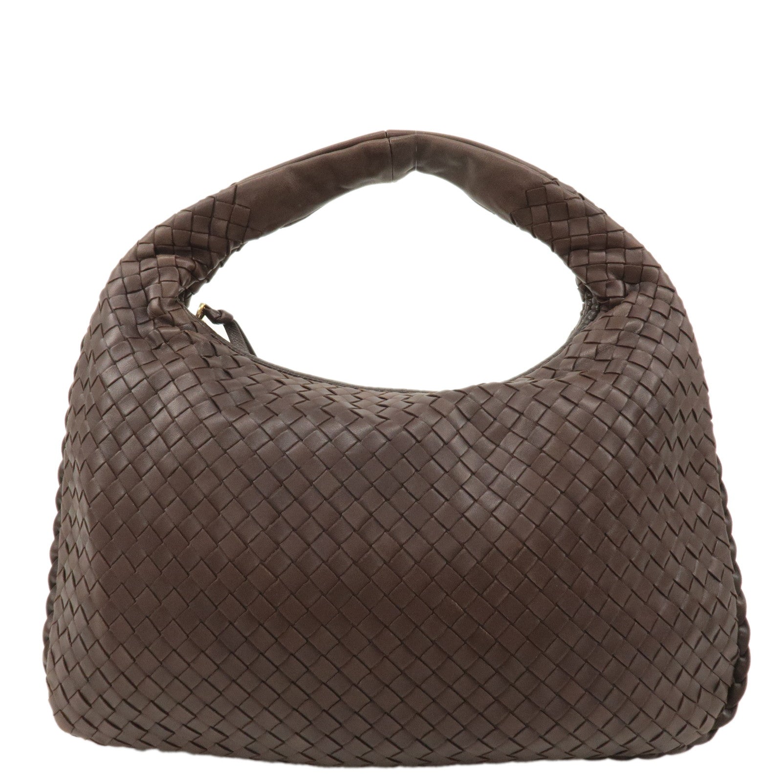 BOTTEGA-VENETA-Hobo-Intrecciato-Leather-Shoulder-Bag-Brown-115653