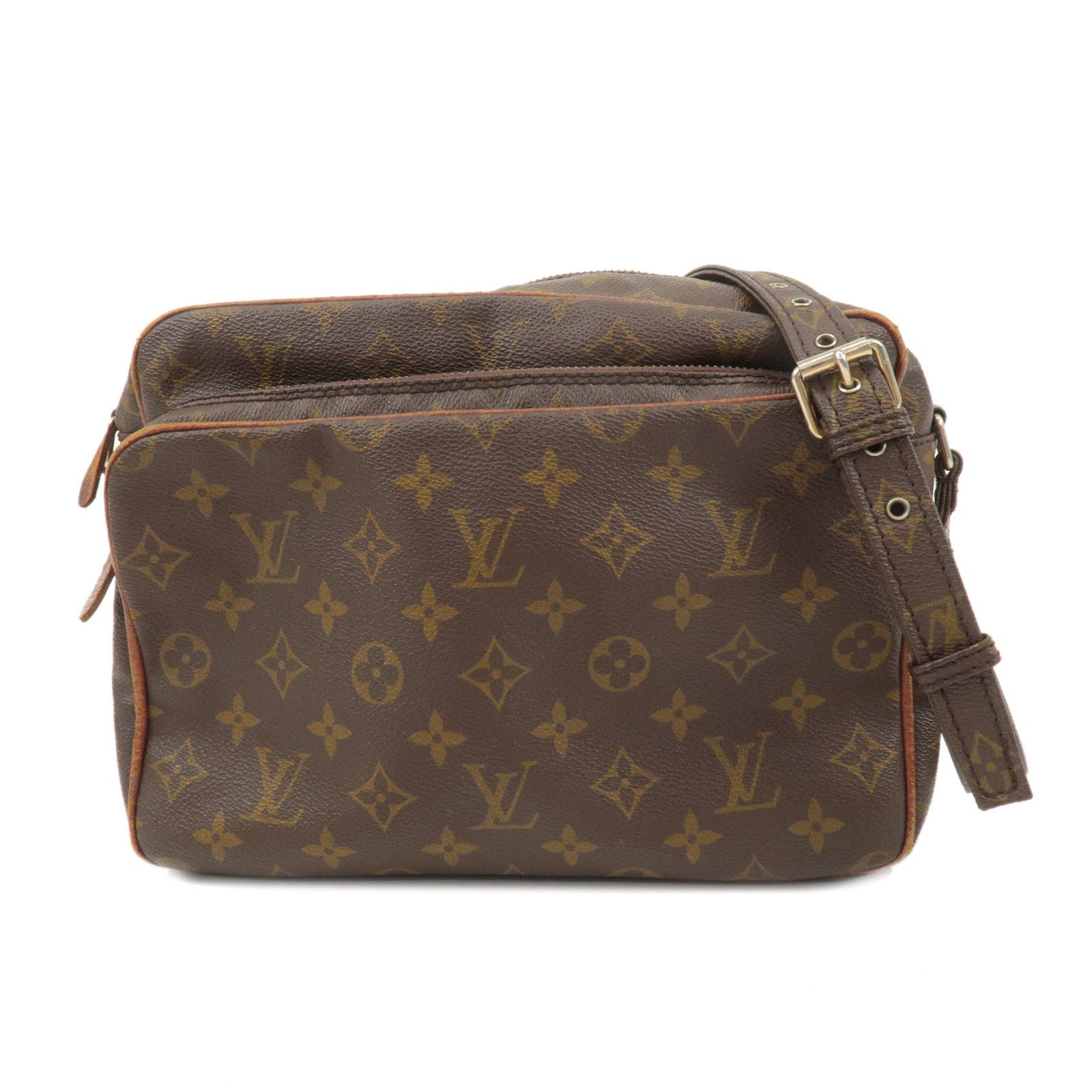 Louis Vuitton Monogram Nail Shoulder Bag Old Model Brown