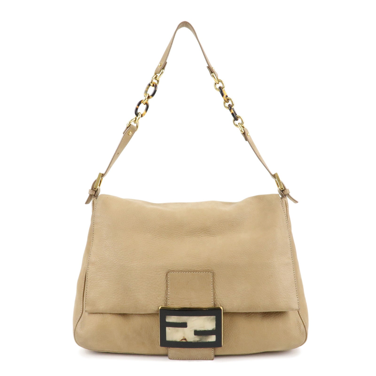 FENDI-Mamma-Baguette-Leather-Shoulder-Bag-Beige-8BR638