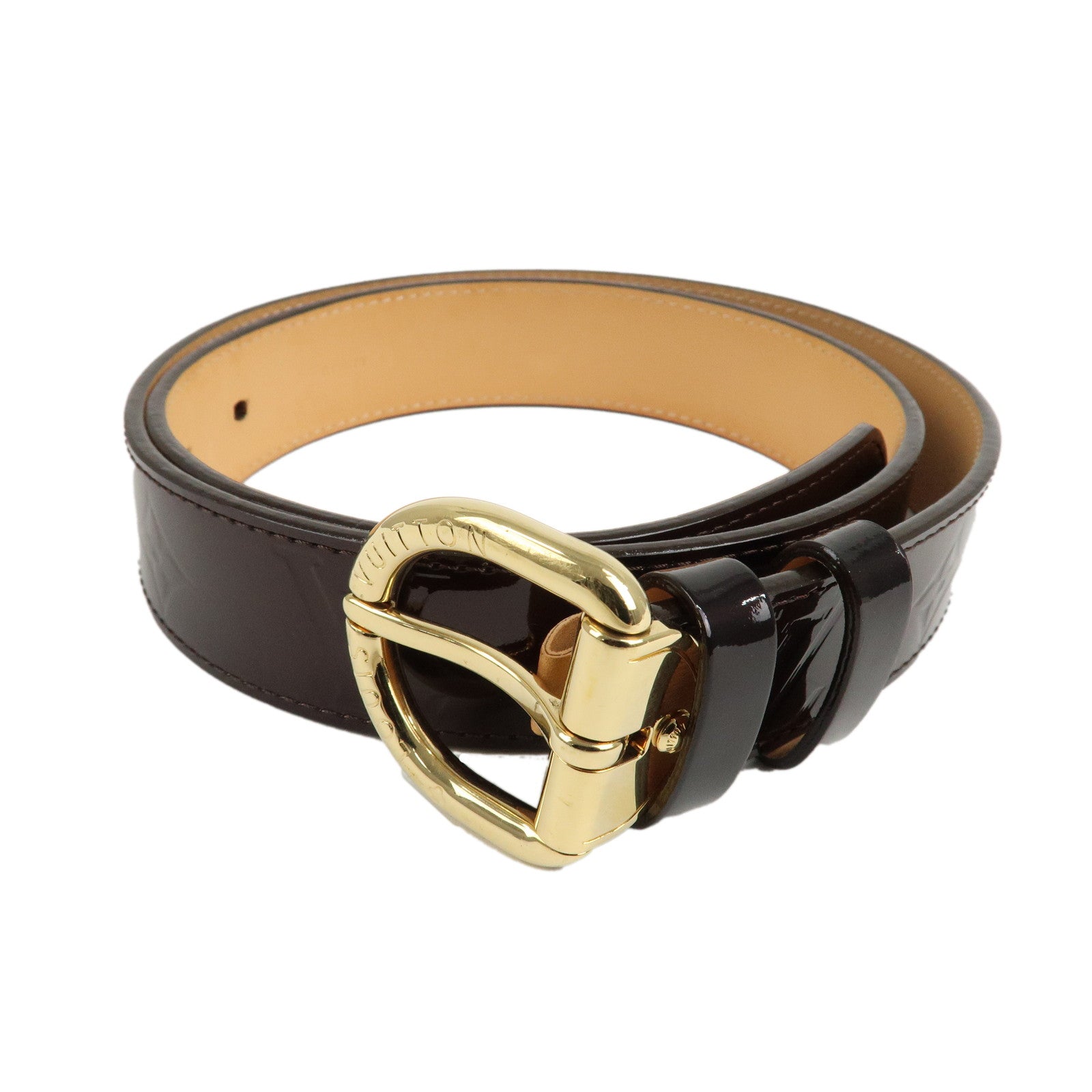 Louis-Vuitton-Monogram-Vernis-SaintTulle-Belt-80/32-Amarante-M6979