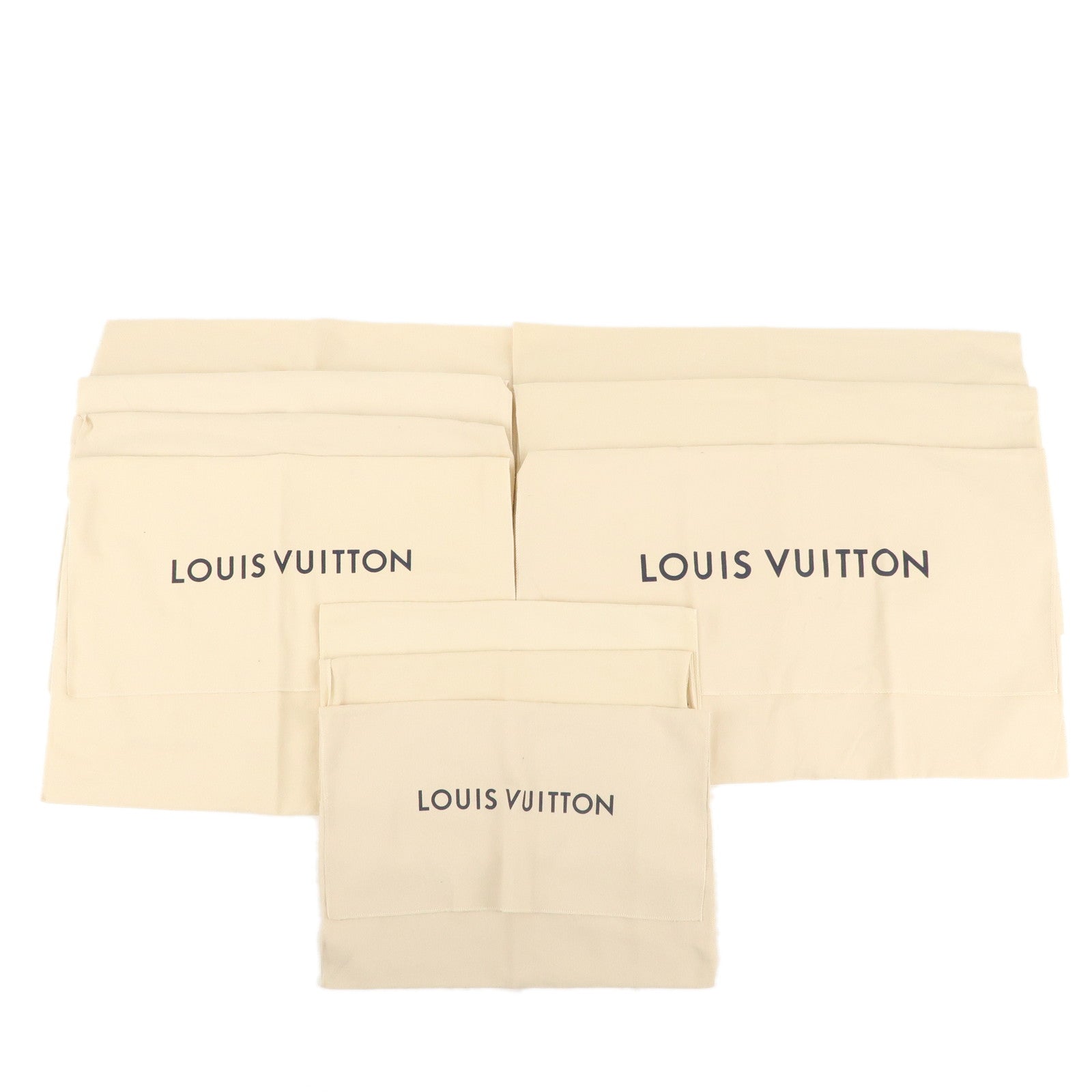 Louis-Vuitton-Set-of-10-Storage-Bag-Dust-Bag-New-Model-Beige