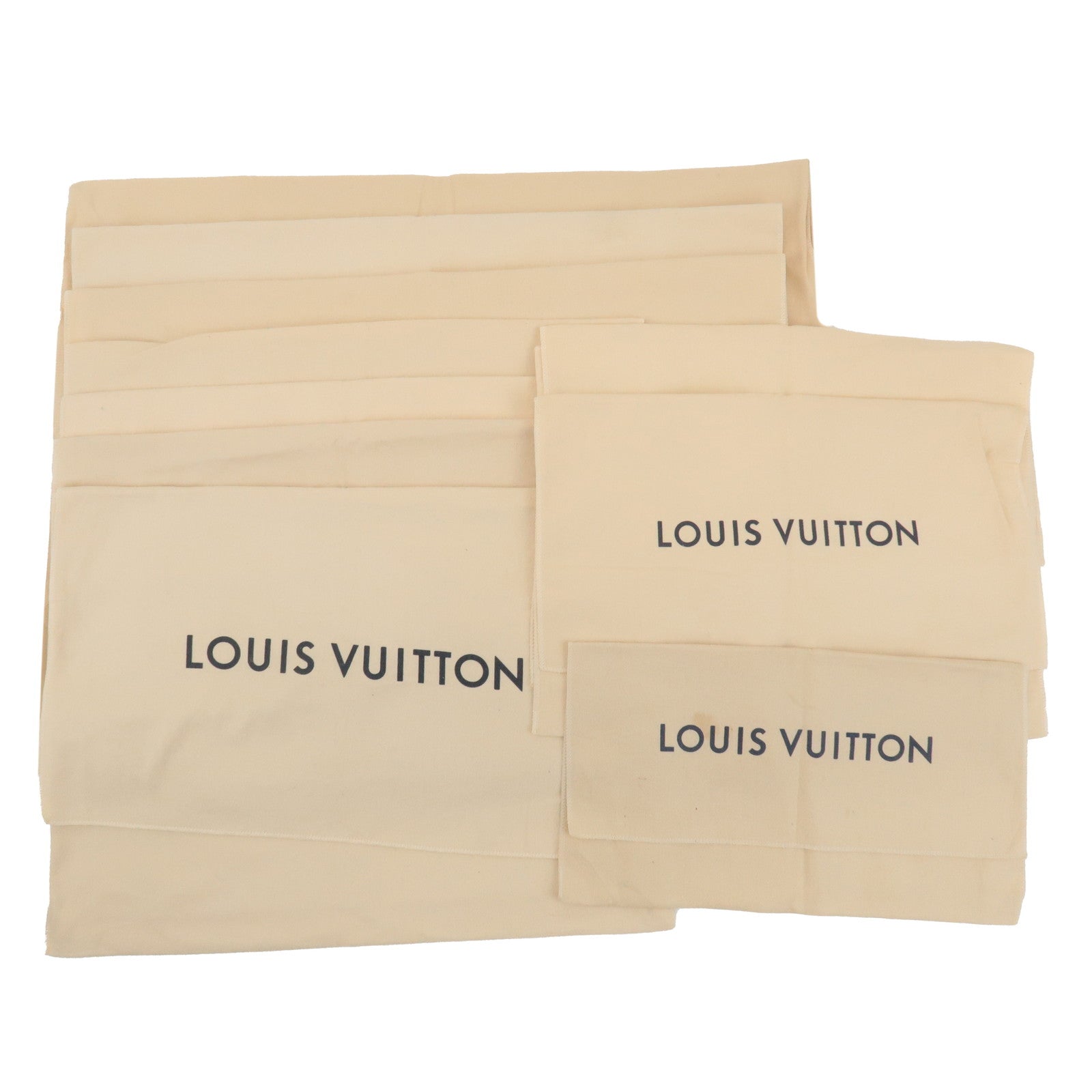 Louis Vuitton Set of 10 Storage Bag Dust Bag New Model Beige