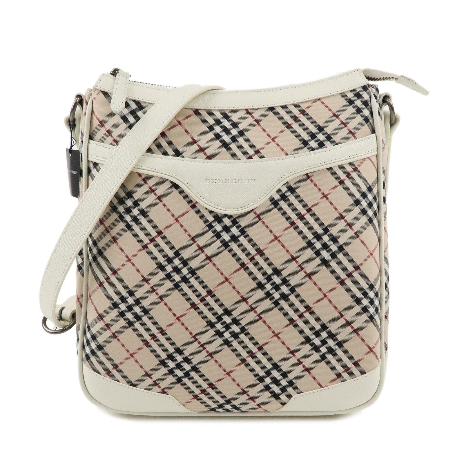 BURBERRY-Canvas-Leather-Nova-Plaid-Shoulder-Bag-Beige-Ivory