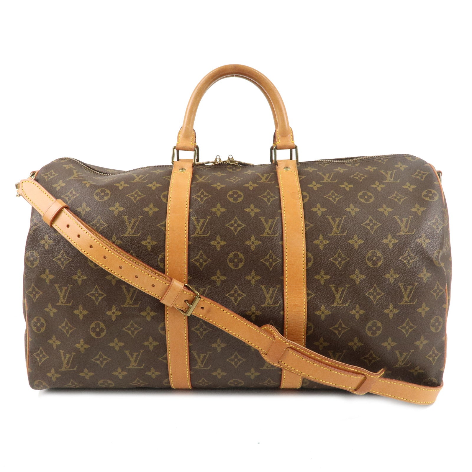 Louis Vuitton Monogram Keep All Bandoulier 50 Boston Bag M41416