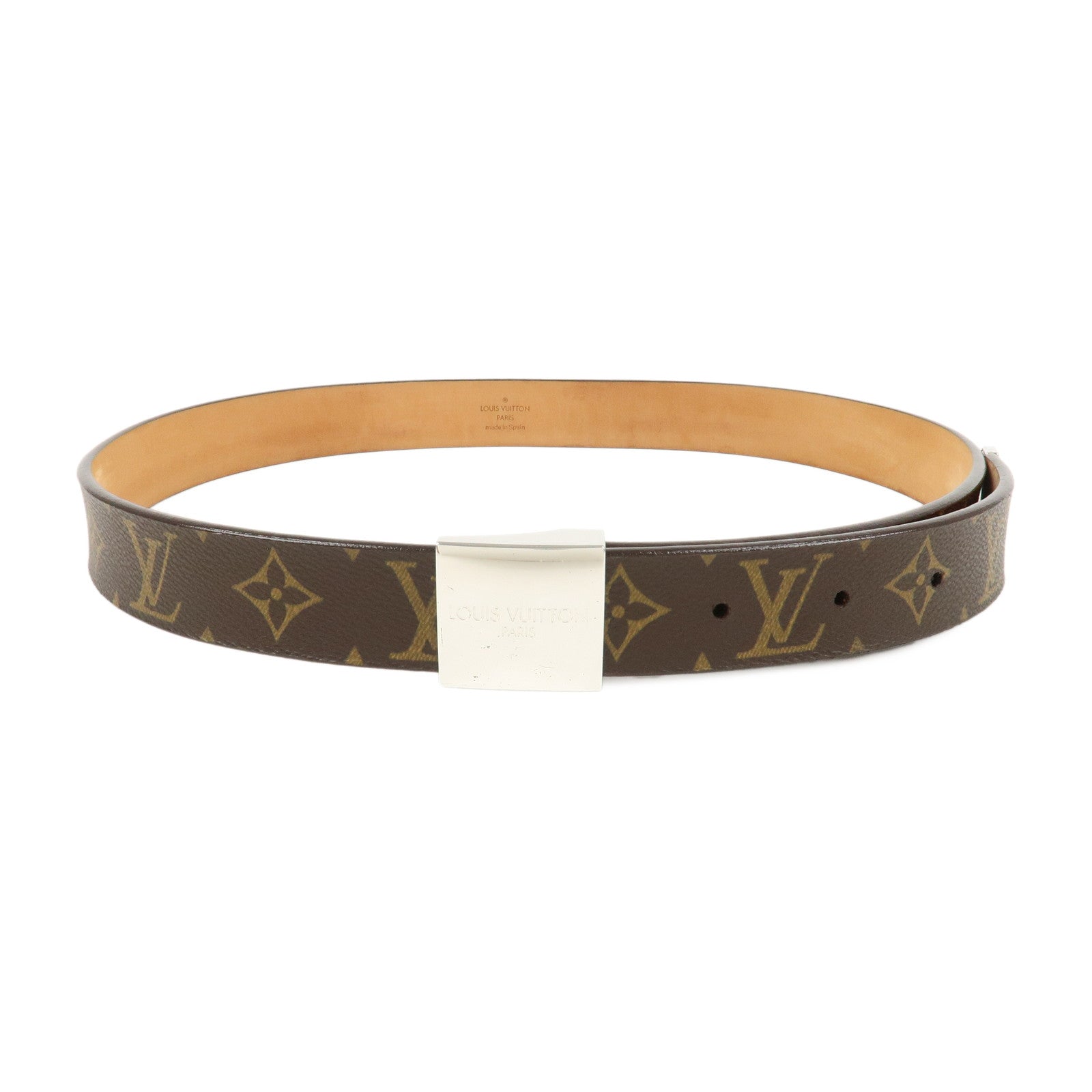 Louis-Vuitton-Monogram-Saint-Tulle-Belt-90/36-Brown-M6801