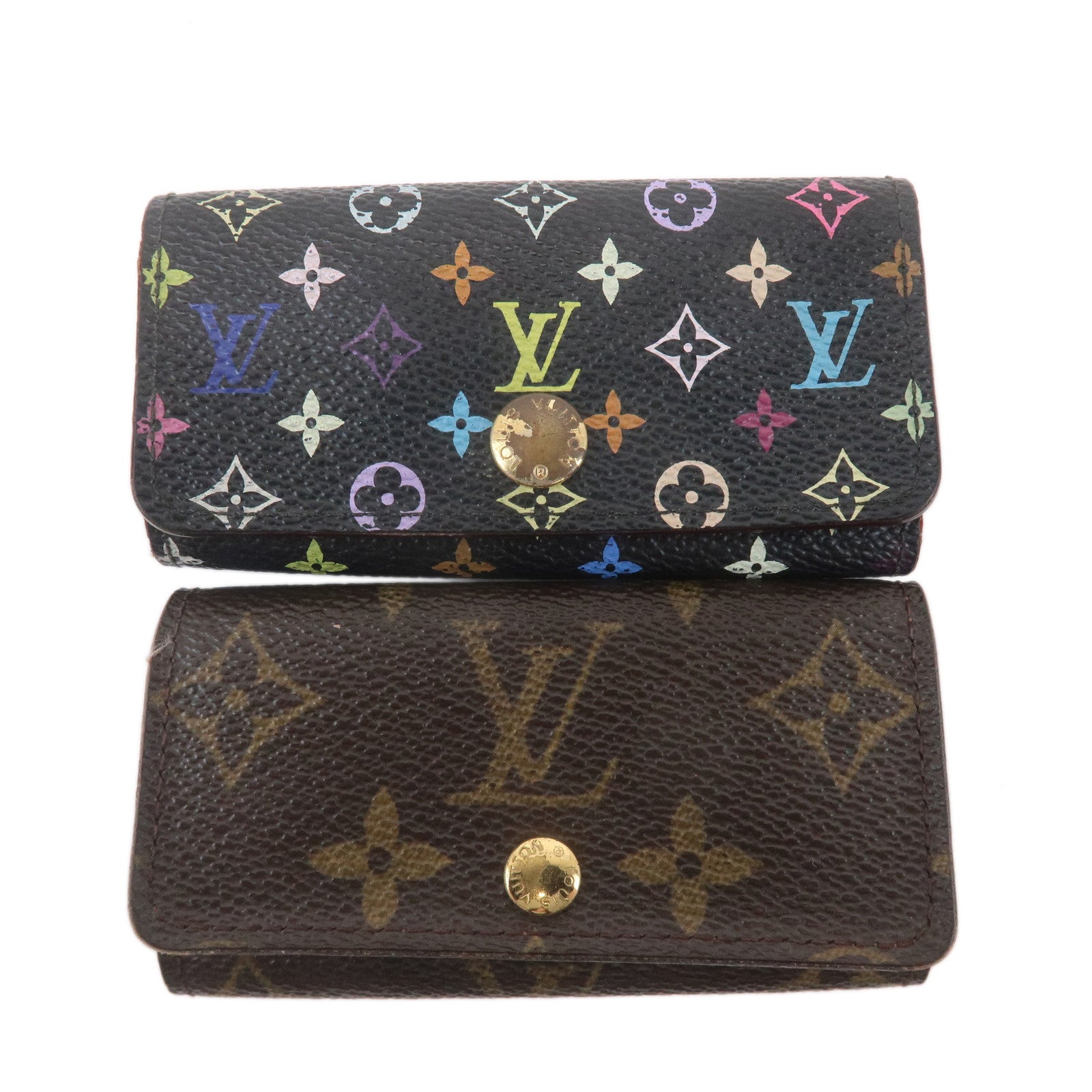 Louis Vuitton Monogram Set of 2 Multicles 4 Key Case M60044 M62631