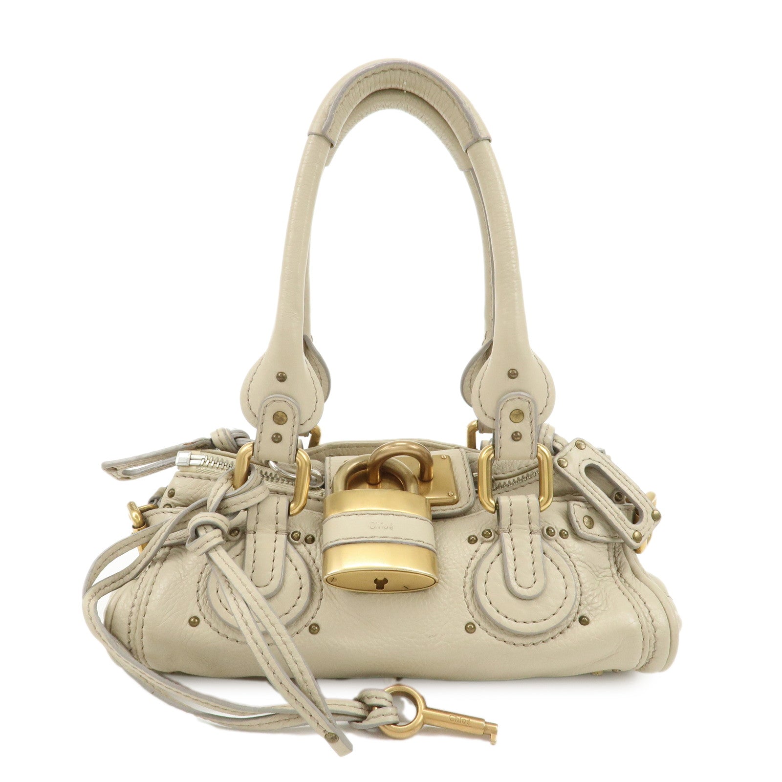 Chloe-Leather-Mini-Paddington-Shoulder-Bag-Hand-Bag-Ivory