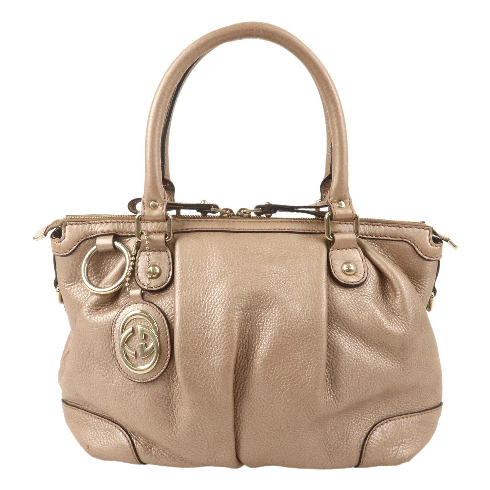 GUCCI-Sukey-Leather-2WAY-Bag-Hand-Bag-Pink-Beige-247902