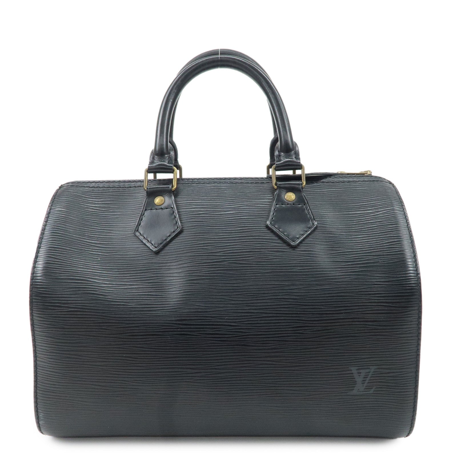 Louis-Vuitton-Epi-Speedy-25-Boston-Bag-Hand-Bag-Noir-Black-M43012