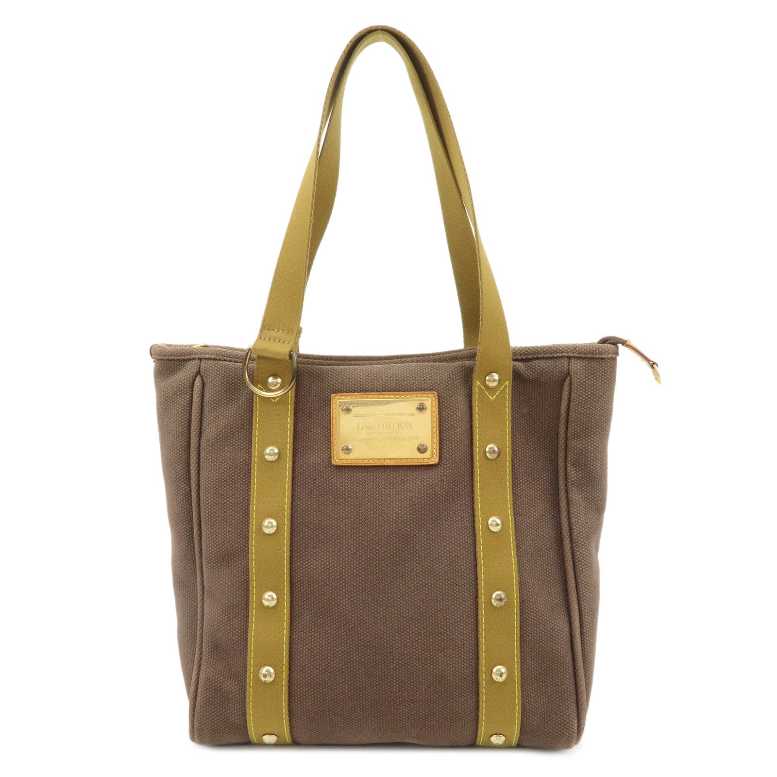 Louis-Vuitton-Antigua-Cabas-MM-Tote-Bag-Shoulder-Bag-Khaki-M40086