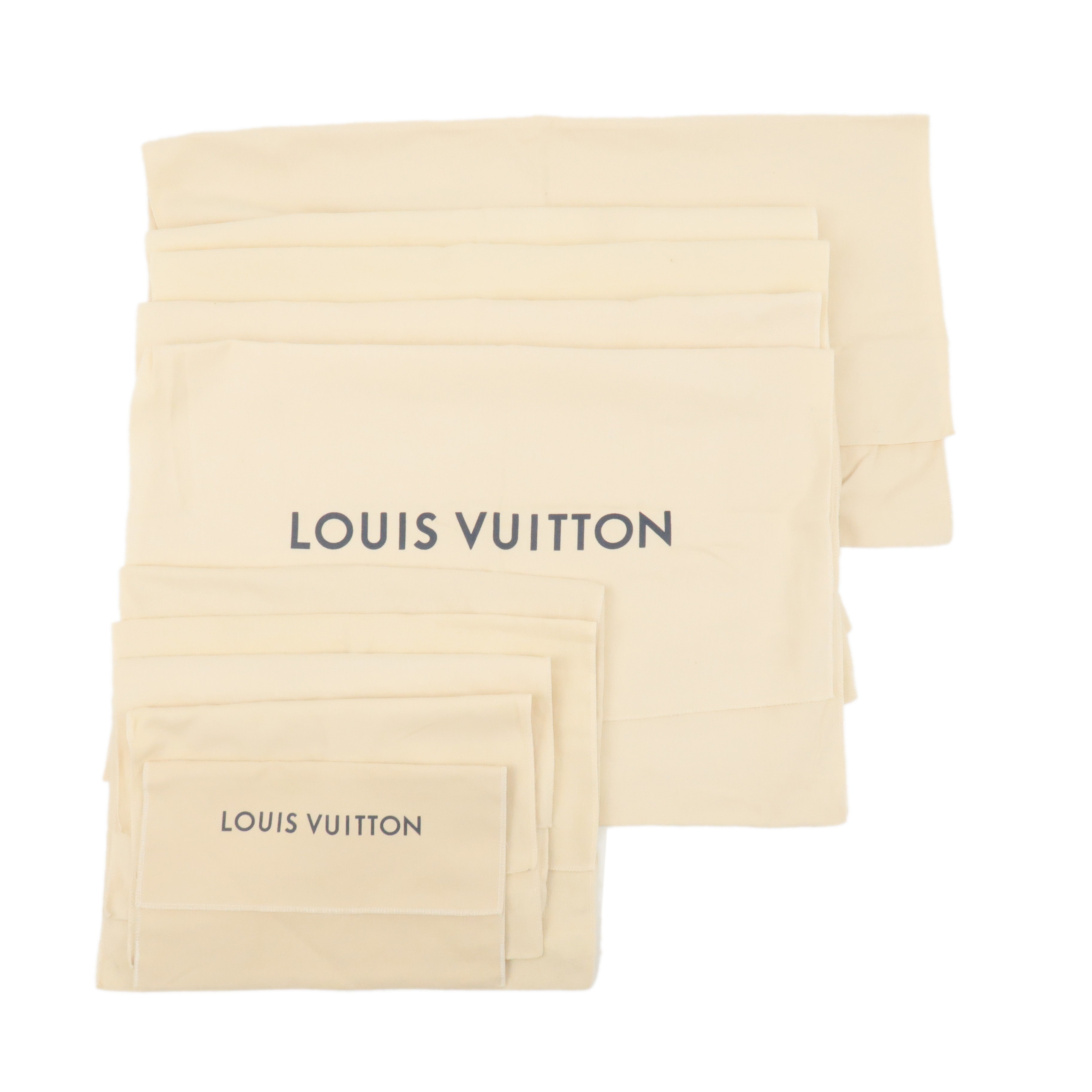 Louis Vuitton Set of 10 Storage Bag Dust Bag New Model Beige