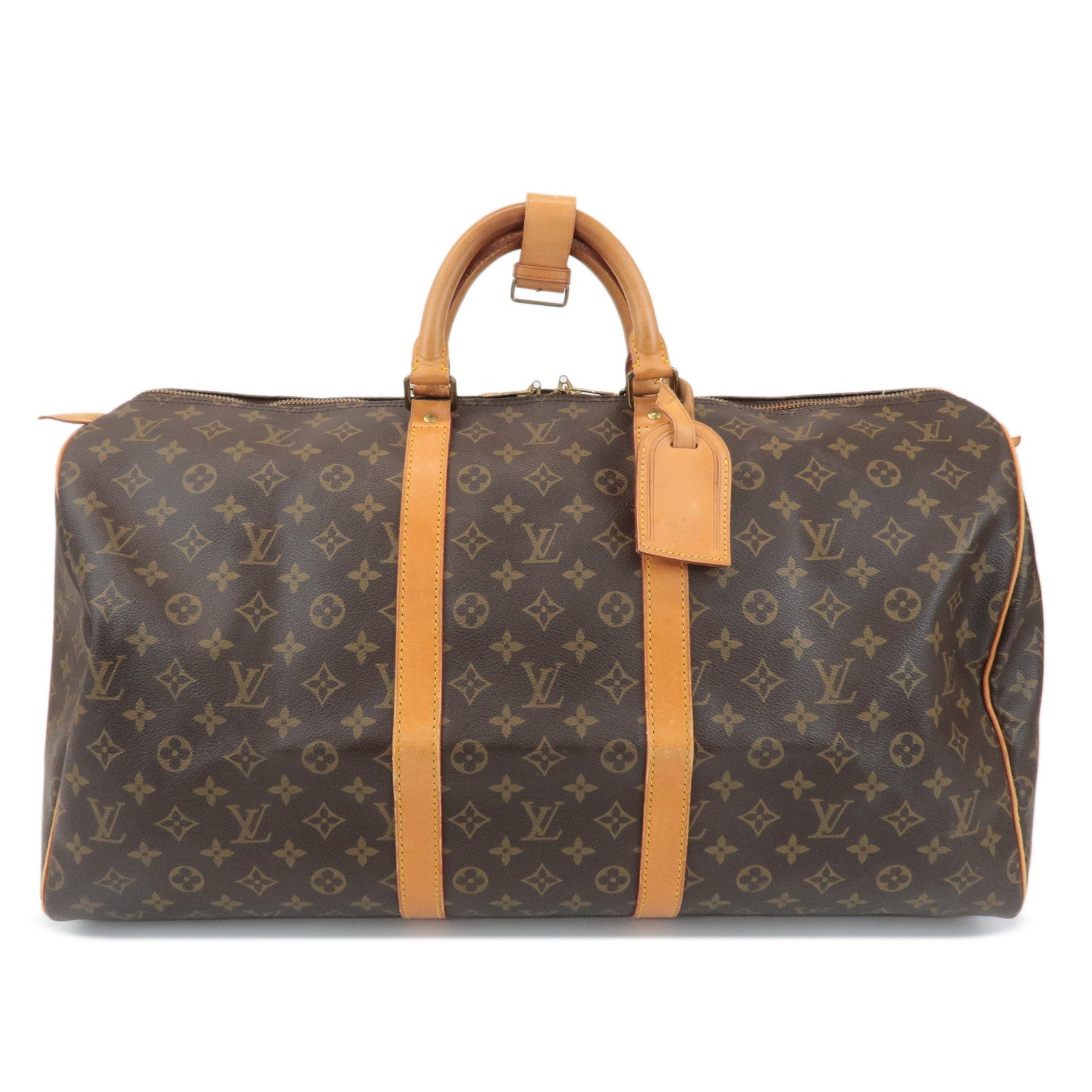 Louis-Vuitton-Monogram-Keep-All-55-Boston-Bag-Brown-M41424