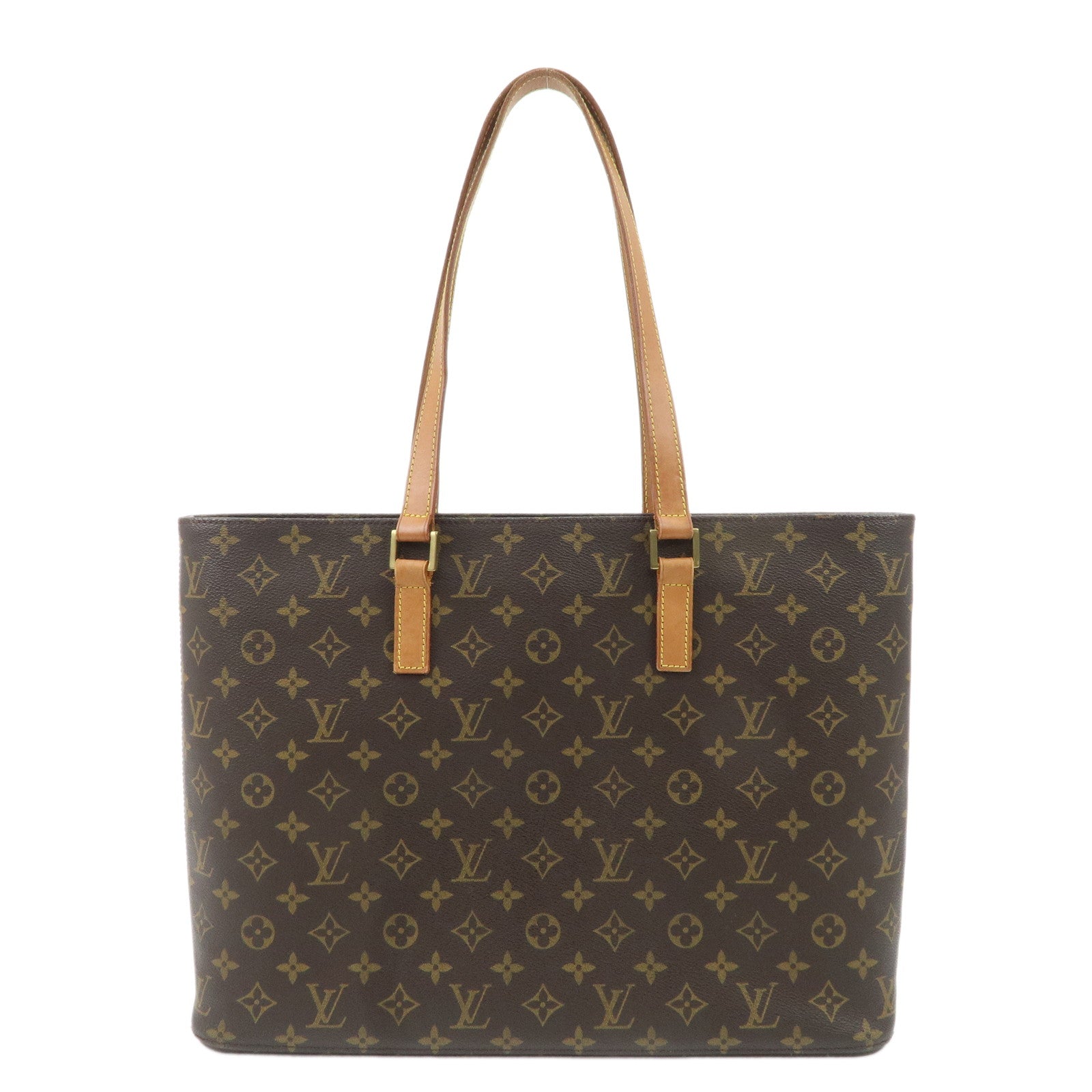 Louis-Vuitton-Monogram-Luco-Tote-Bag-Hand-Bag-Brown-M51155