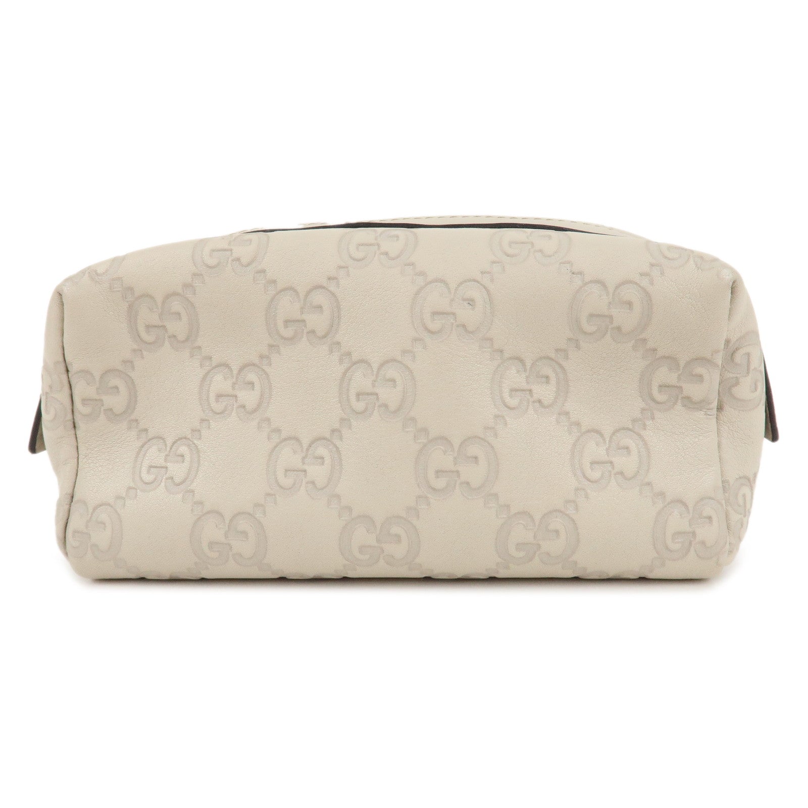 GUCCI-Guccissima-Leather-Pouch-Cosmetic-Pouch-Ivory-153228